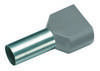 Cimco 18 2448 Embout double d'extrémité de câble 4 mm² partiellement isolé gris 100 pc(s)