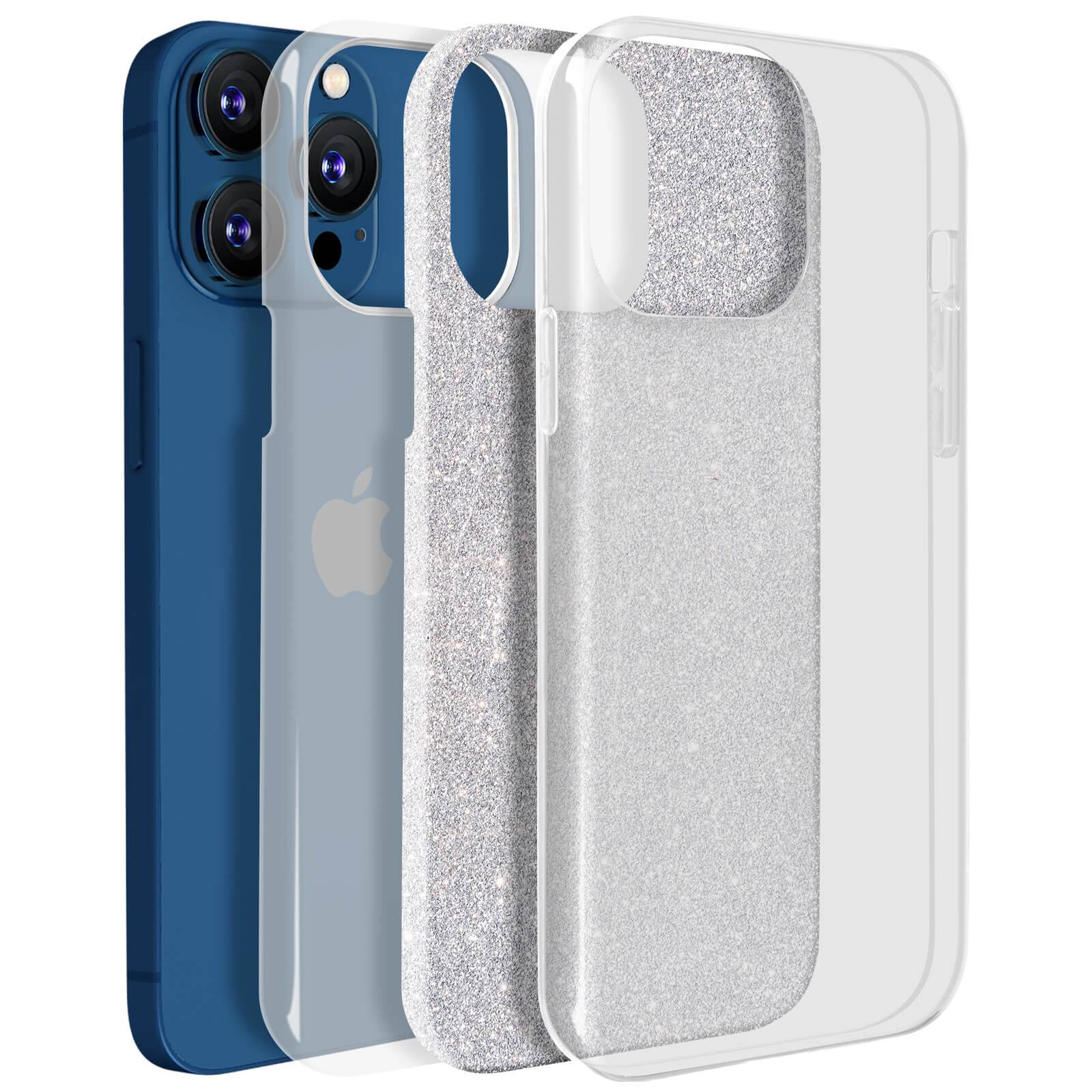 Coque pour iPhone 13 Pro Max Paillette Amovible Silicone Semi-rigide-1