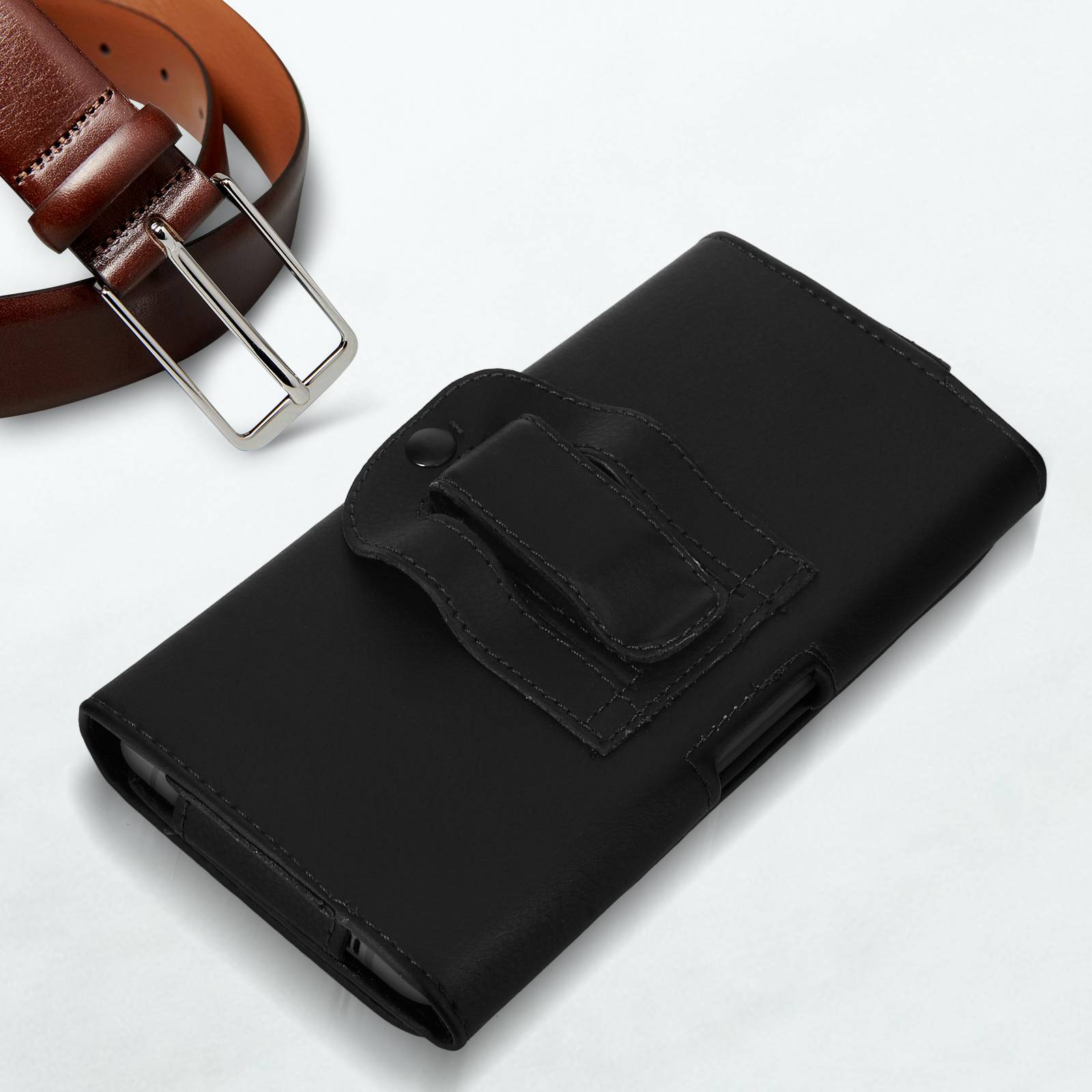 Pochette Ceinture Téléphone Universelle Intérieur Soft-Touch Taille XXL-2