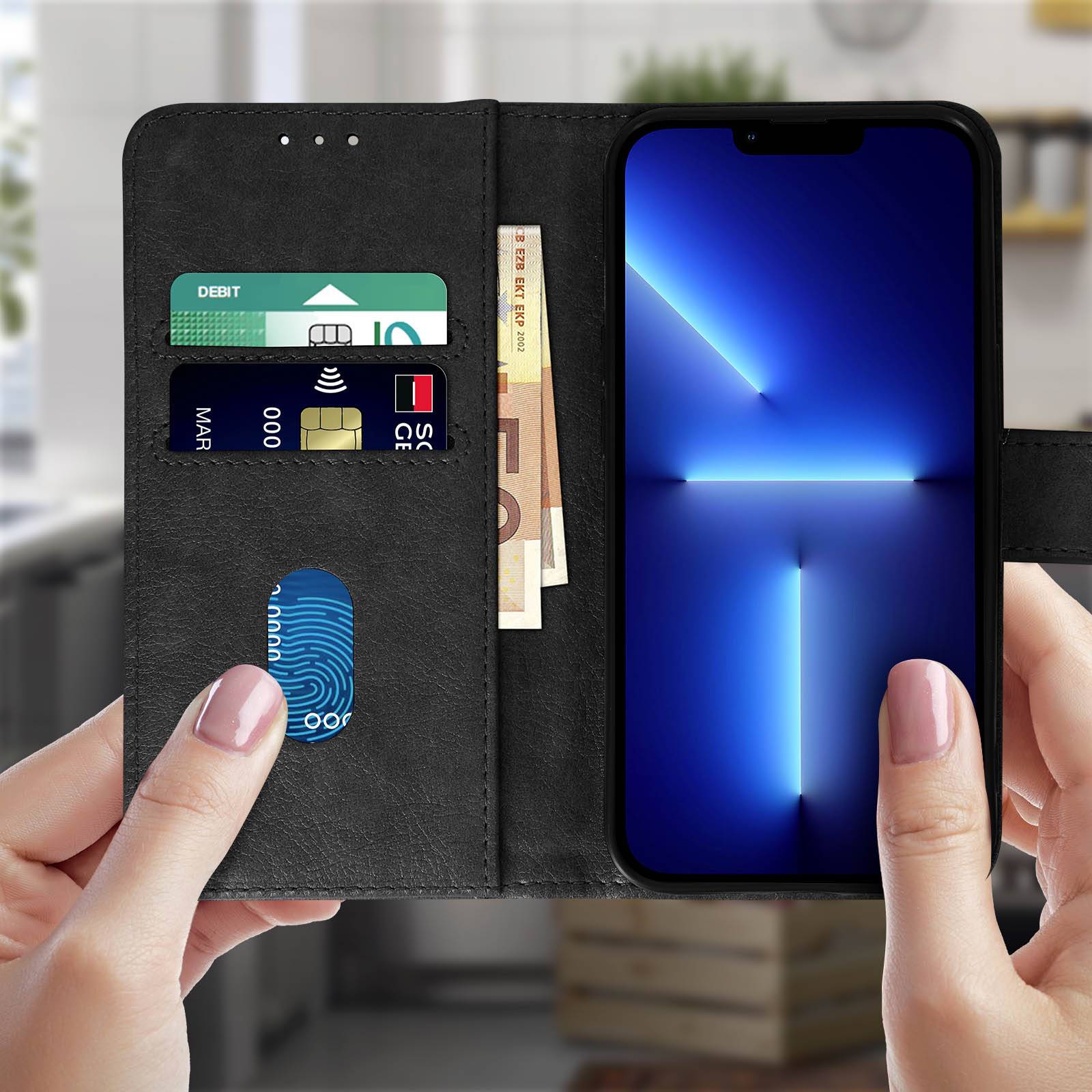 Étui pour iPhone 13 Pro Max Clapet Portefeuille Support Vidéo-2