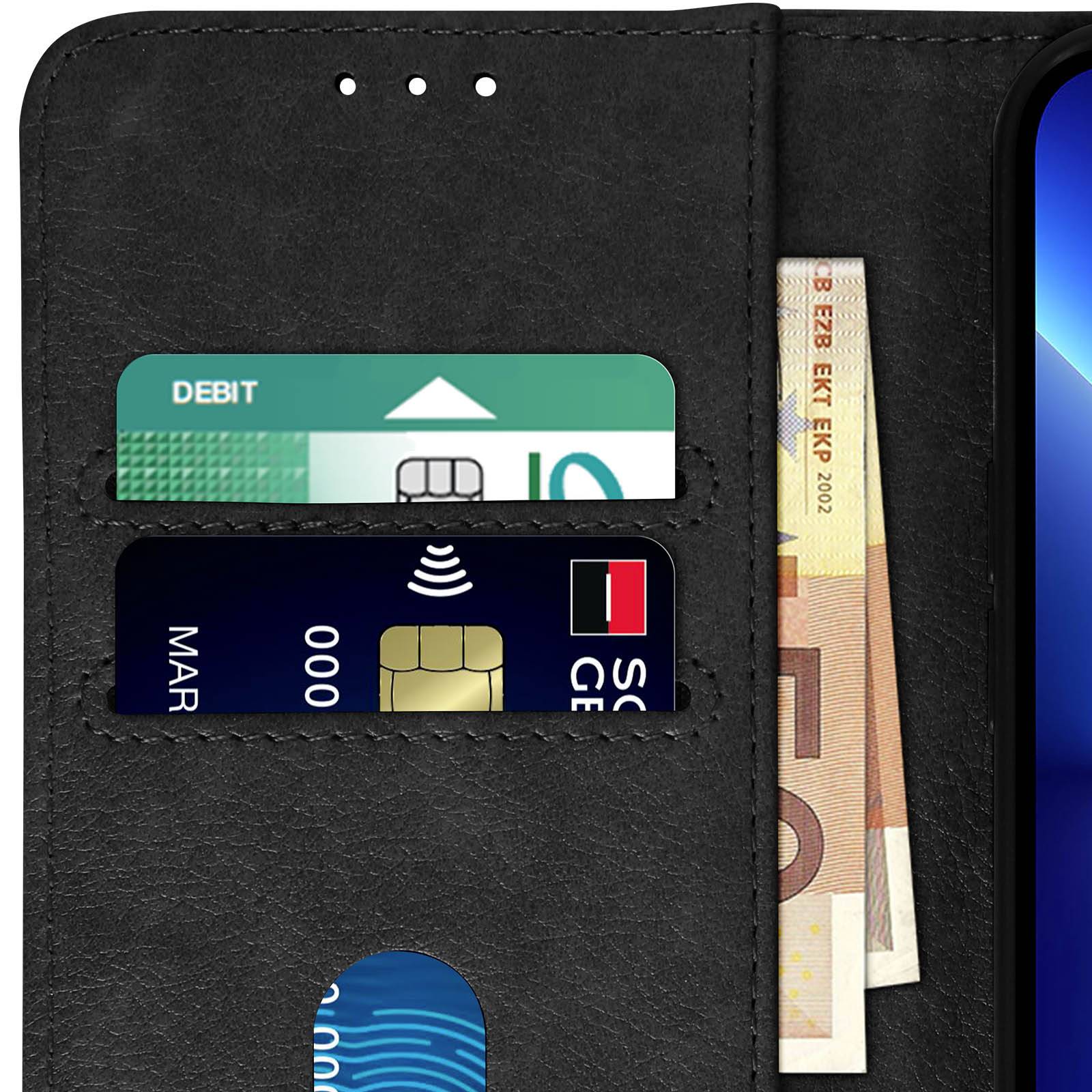 Étui pour iPhone 13 Pro Max Clapet Portefeuille Support Vidéo-4