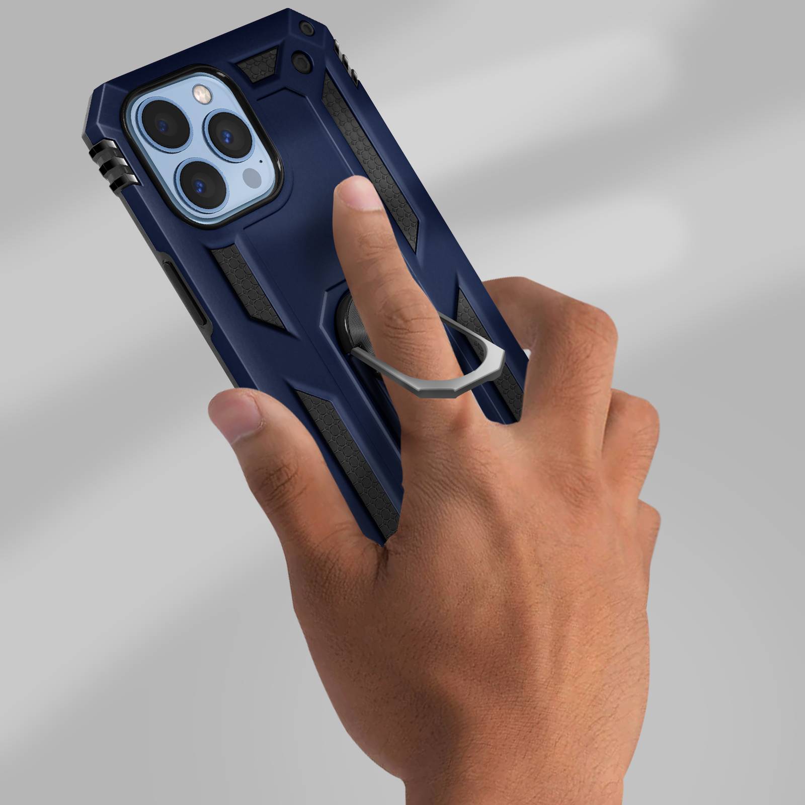 Coque pour iPhone 13 Pro Max Antichoc Hybride Bague Support Vidéo-2