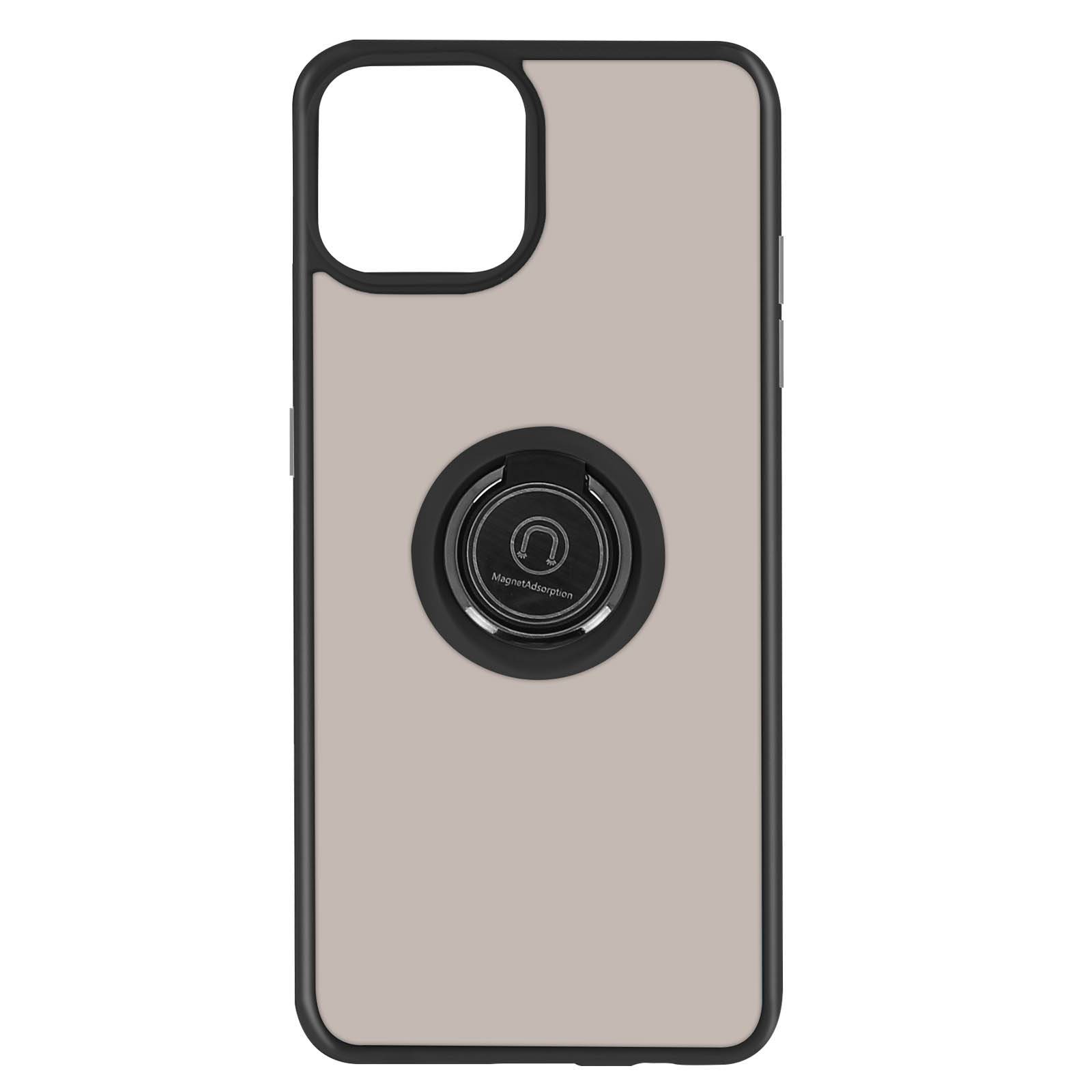 Coque pour iPhone 13 Pro Bi-matière Bague Métallique Support-0