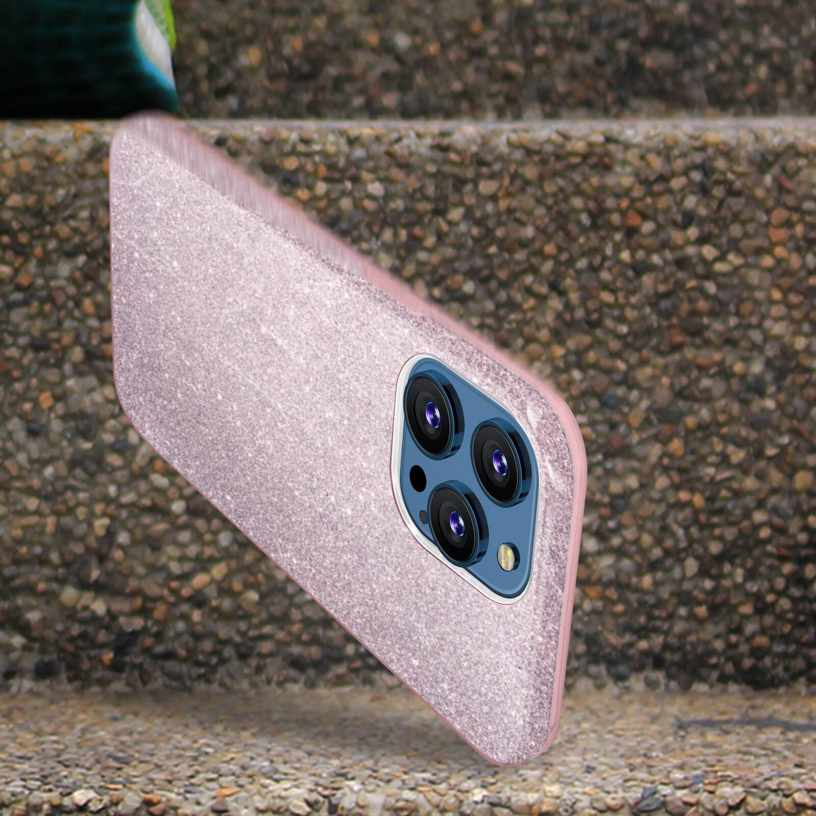 Coque pour iPhone 13 Pro Max Paillette Amovible Silicone Semi-rigide-4