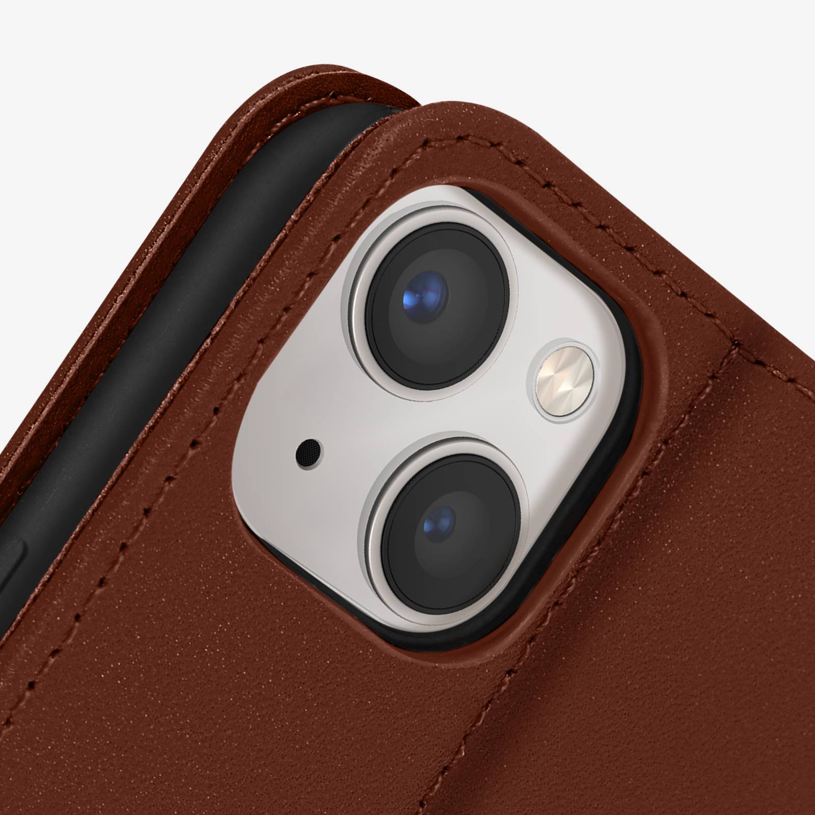 Housse pour iPhone 13 Cuir premium Porte-carte Fonction support Vidéo-3