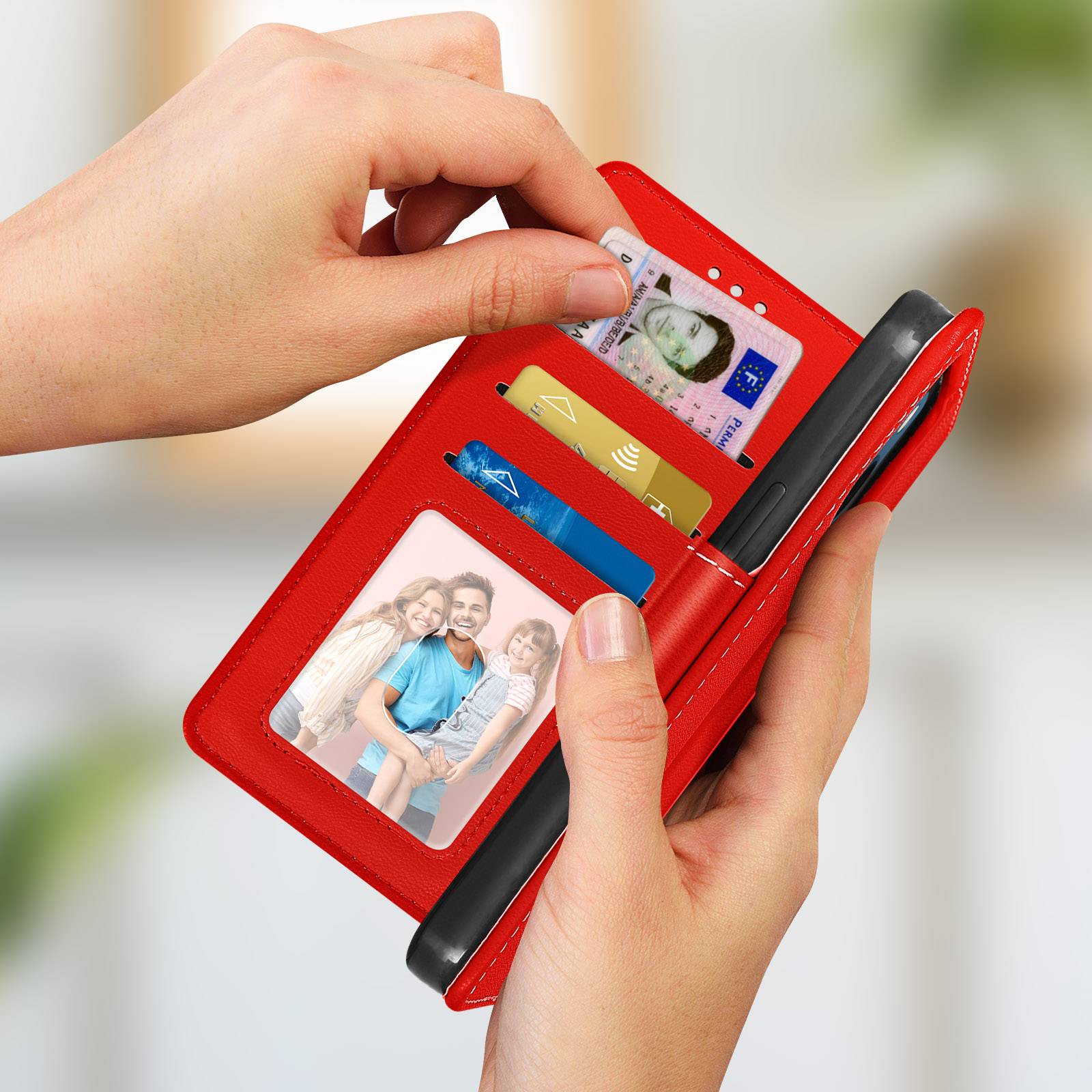 Housse pour iPhone 13 Portefeuille Multi-compartiments Support Vidéo-1