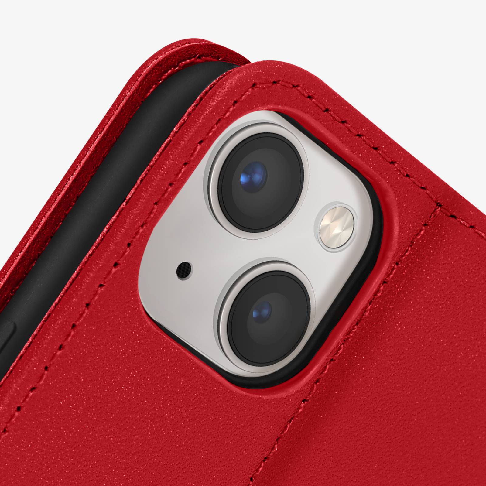 Housse pour iPhone 13 Cuir premium Porte-carte Fonction support Vidéo-3