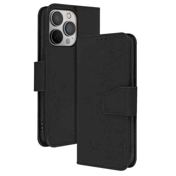 Étui Portefeuille pour iPhone 13 Pro en Cuir Premium avec Fonction Stand