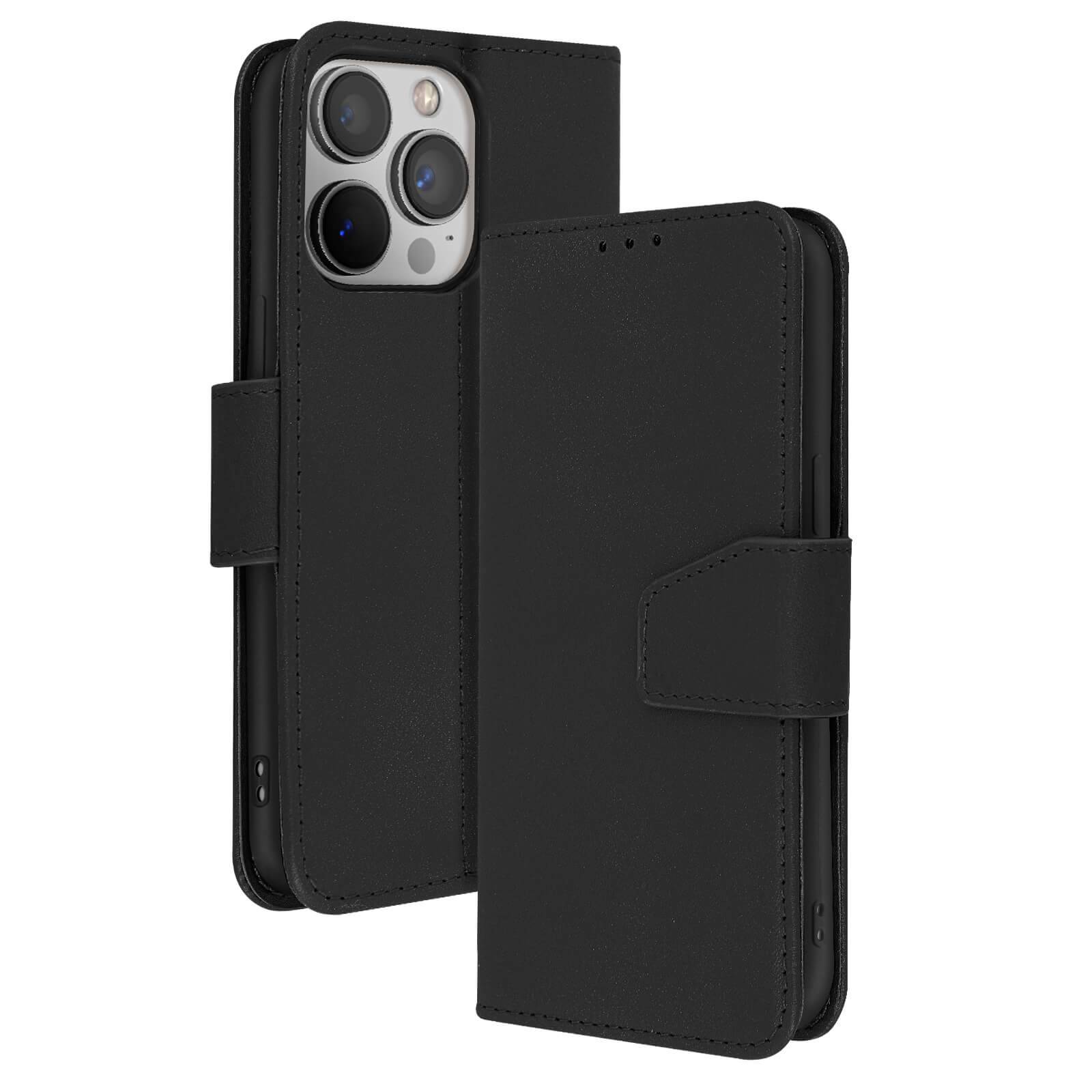 Étui Portefeuille pour iPhone 13 Pro en Cuir Premium avec Fonction Stand-0