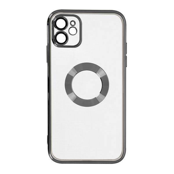 Coque iPhone 11 Silicone Bloc Caméra Couvert Chromé