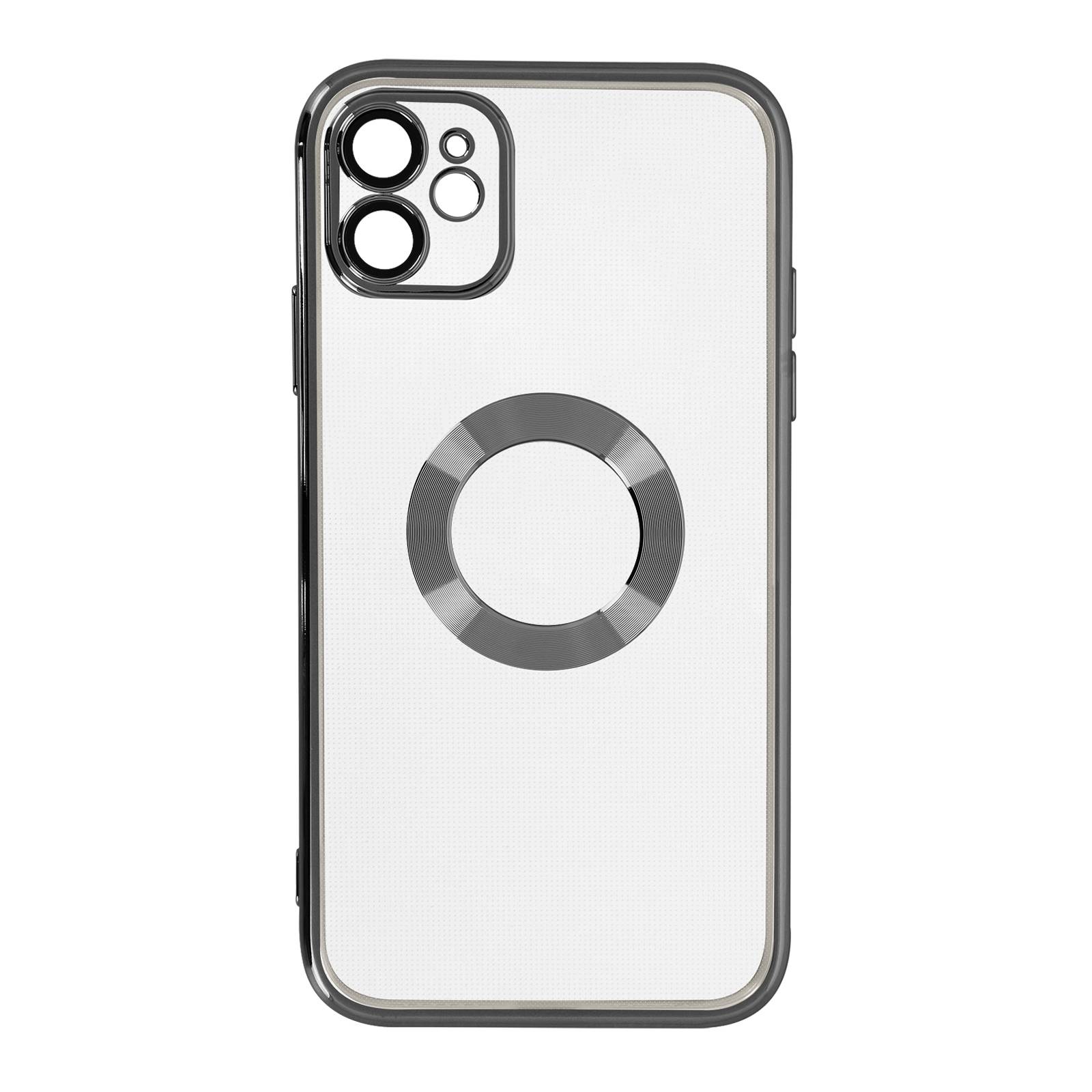 Coque iPhone 11 Silicone Bloc Caméra Couvert Chromé-0
