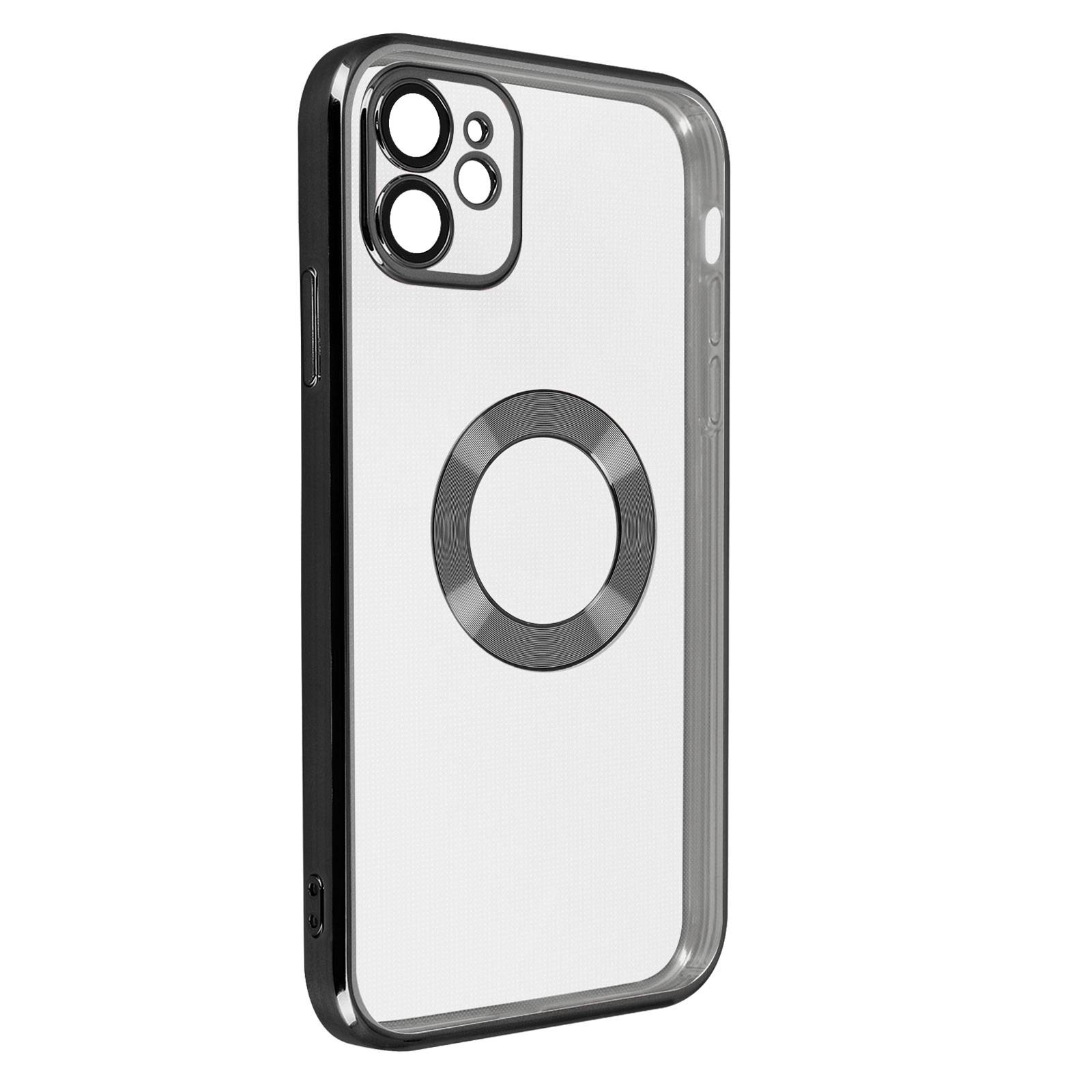 Coque iPhone 11 Silicone Bloc Caméra Couvert Chromé-1