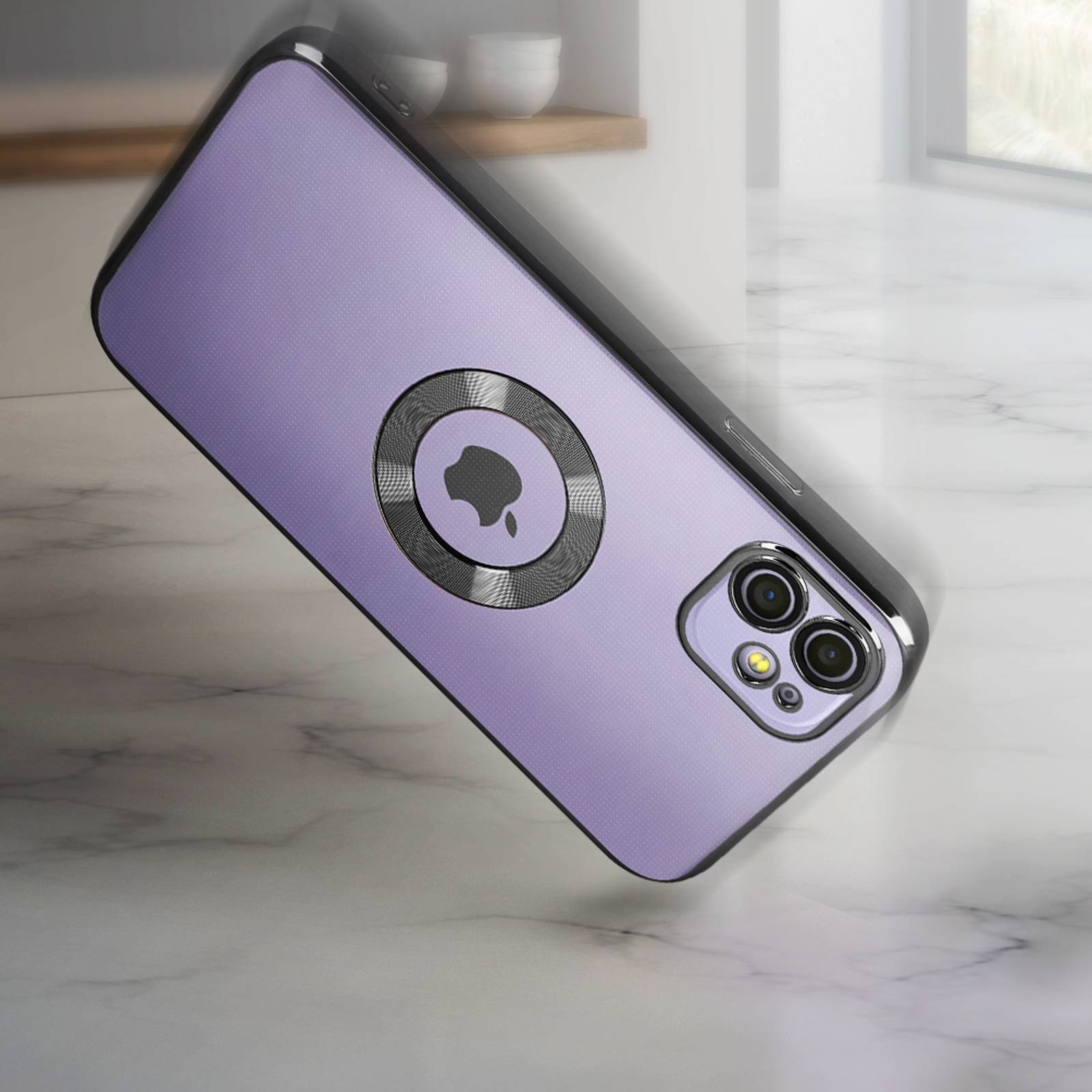 Coque iPhone 11 Silicone Bloc Caméra Couvert Chromé-2