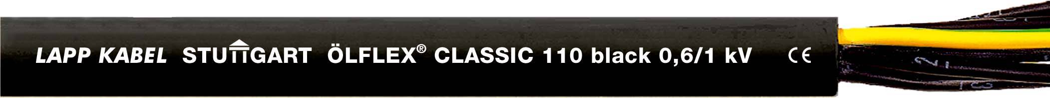 LAPP ÖLFLEX® CLASSIC BLACK 110 Câble de commande 12 G 1 mm² noir 1120280/50 50 m