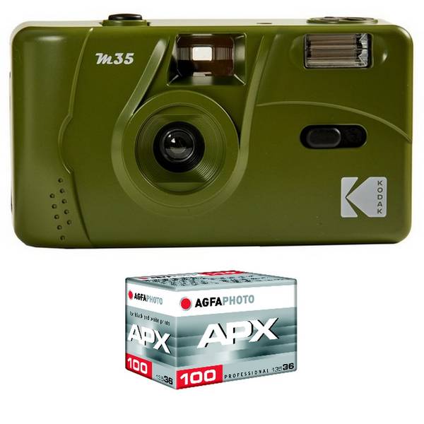 KODAK M35 - Appareil Photo Rechargeable 35mm, Objectif Grand Angle Fixe, Viseur optique , Flash Intégré, Pile AAA