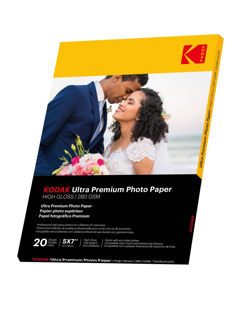 KODAK Ultra Premium Photo Paper - Papier Photo Brillant, Pack de 20 Feuilles, Format 13x18 cm, 280g/m², Impression Jet-1