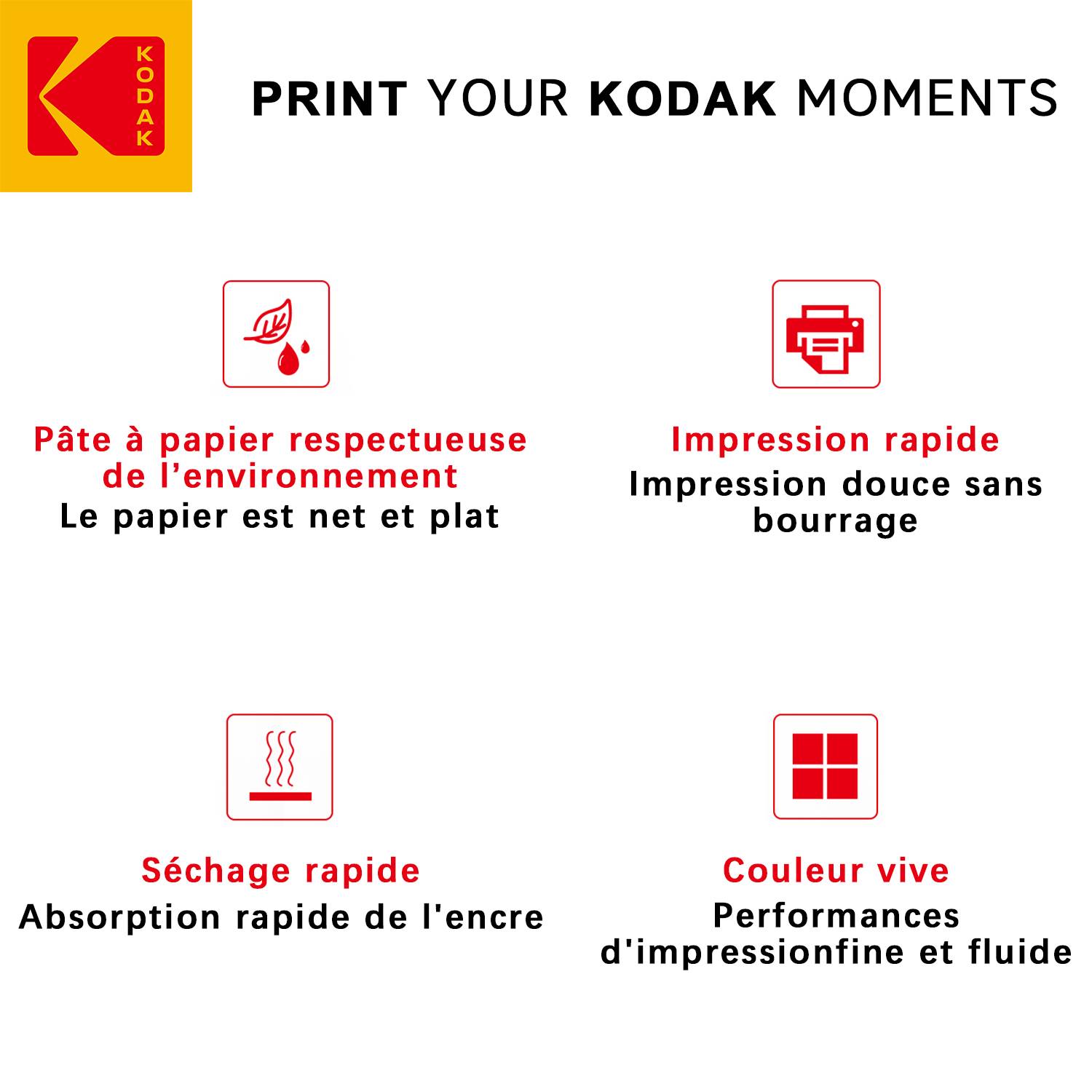 KODAK Ultra Premium Photo Paper - Papier Photo Brillant, Pack de 20 Feuilles, Format 13x18 cm, 280g/m², Impression Jet-3