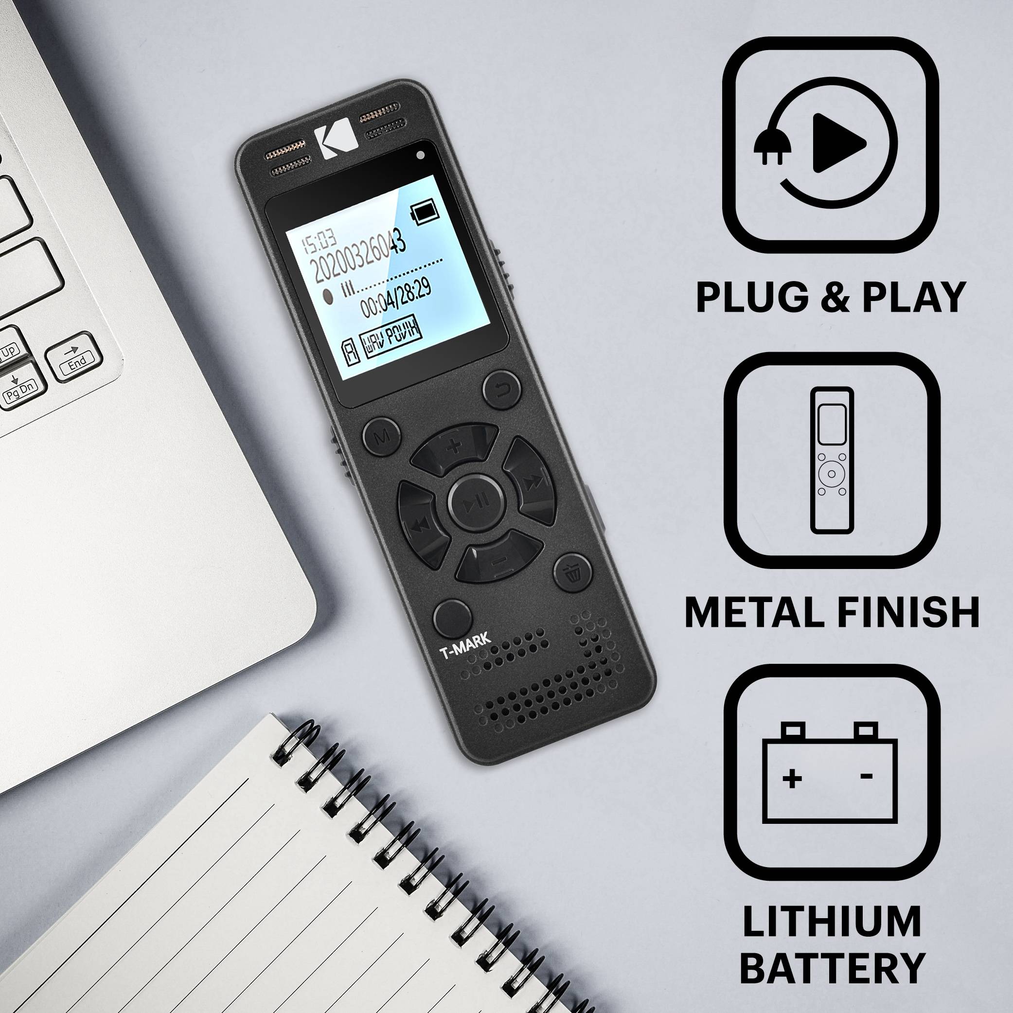 KODAK VRC - Dictaphone Numérique Compact et Performant-1