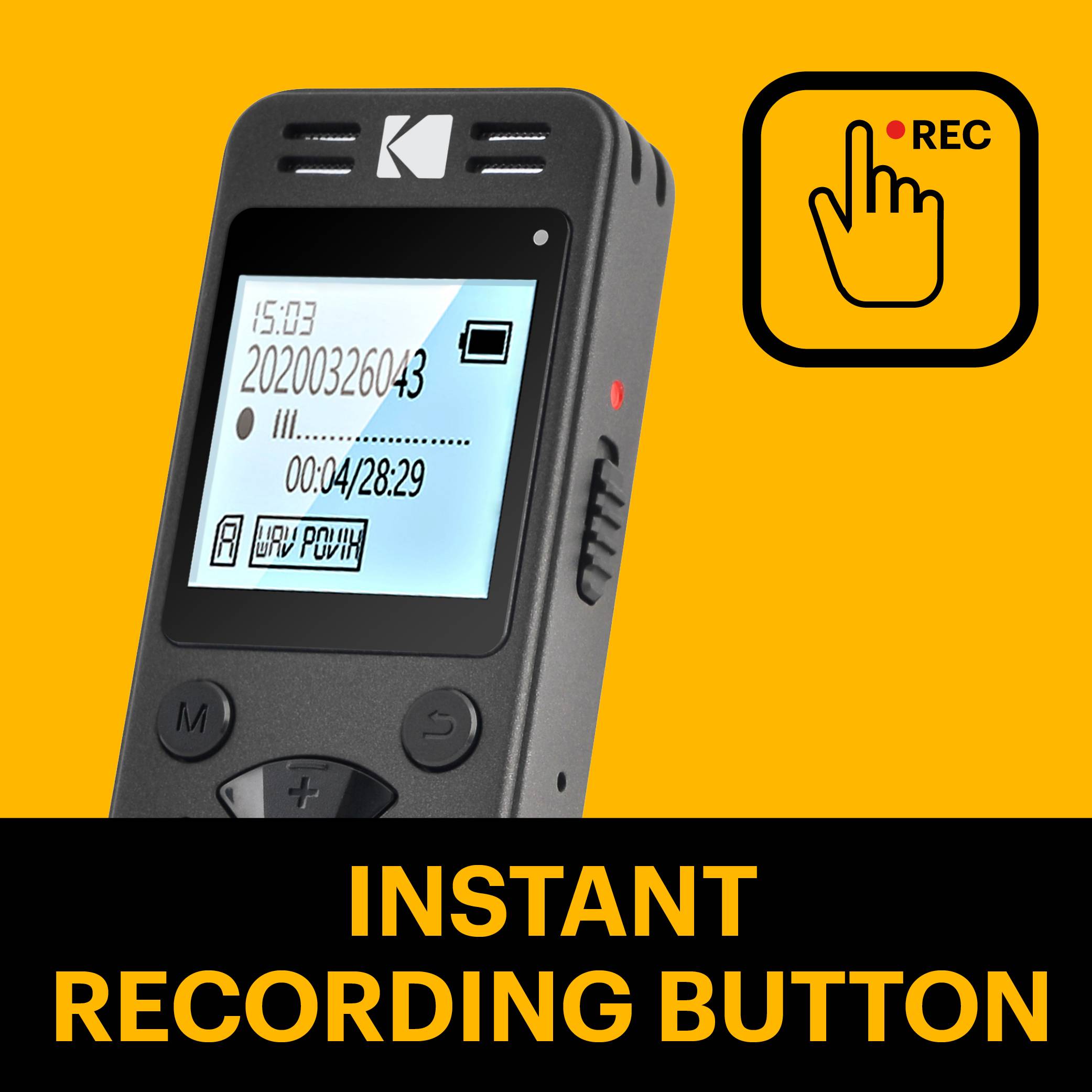 KODAK VRC - Dictaphone Numérique Compact et Performant-3