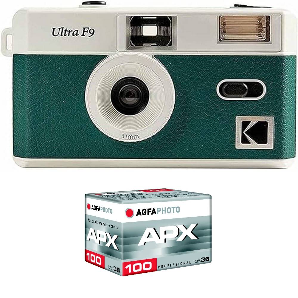 Pack KODAK F9 Vert - Appareil Photo Argentique 35mm + Pellicule APX 100 (36 poses)-0