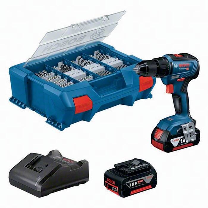 Perceuse-visseuse 18V GSR18V-55 + 2 batteries 5Ah + chargeur + L-Case Pick & Click - BOSCH - 06019H520B-2
