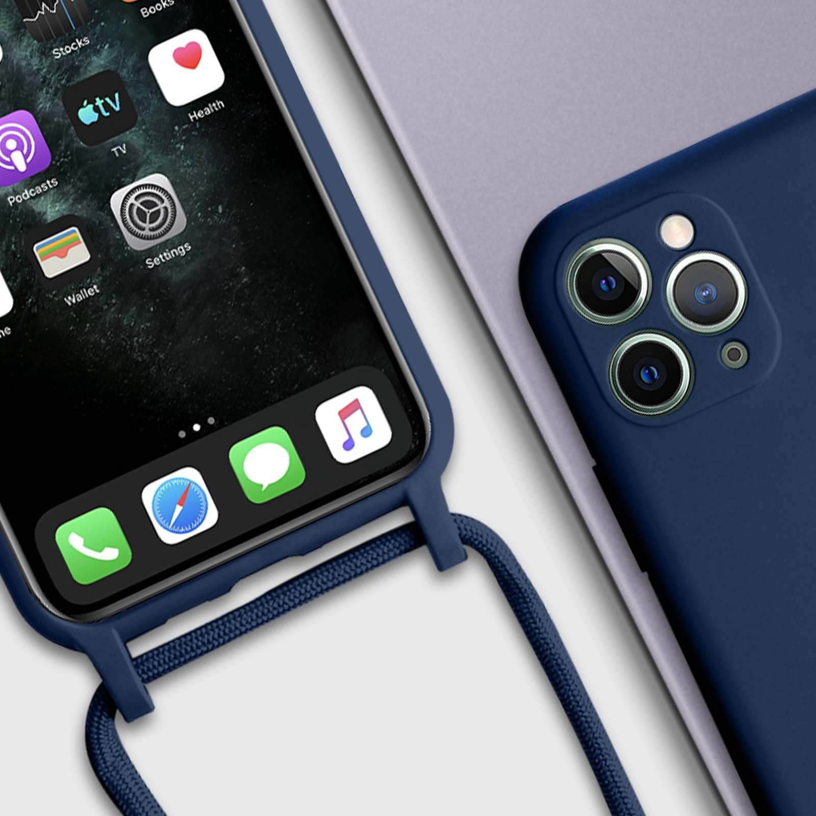Coque Cordon pour iPhone 11 Pro Semi-rigide Lanière Tour du Cou 80cm-4