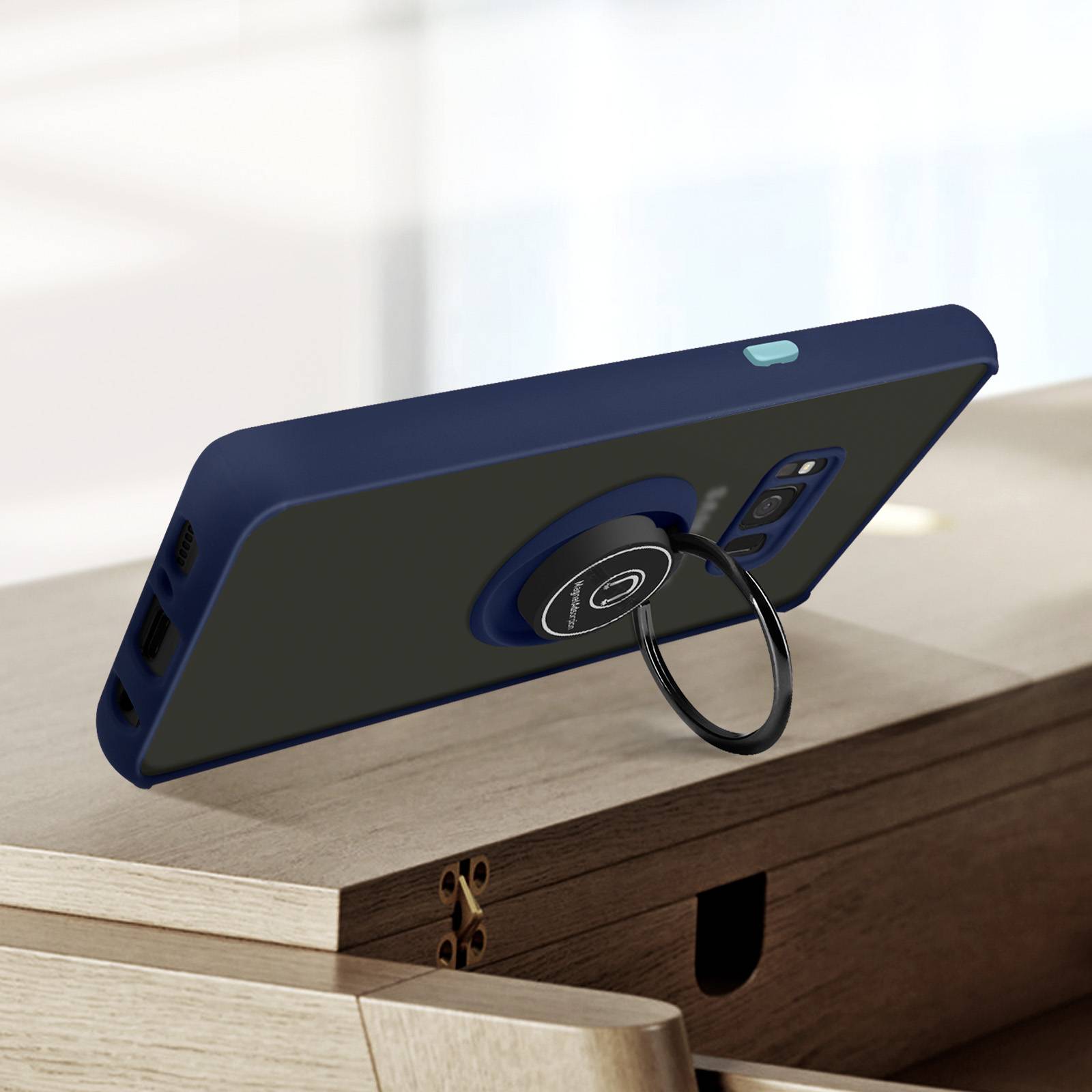 Coque pour Galaxy S8 Antichoc avec Anneau Magnétique Rotatif-4