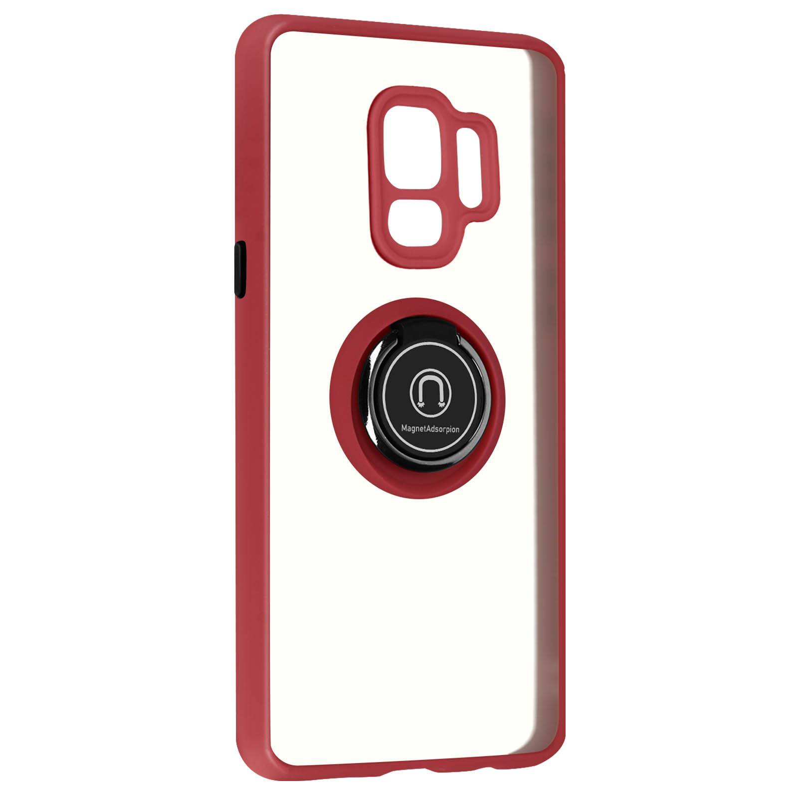 Coque pour Samsung Galaxy S9 Bi-matière Bague Métallique Support Vidéo-1