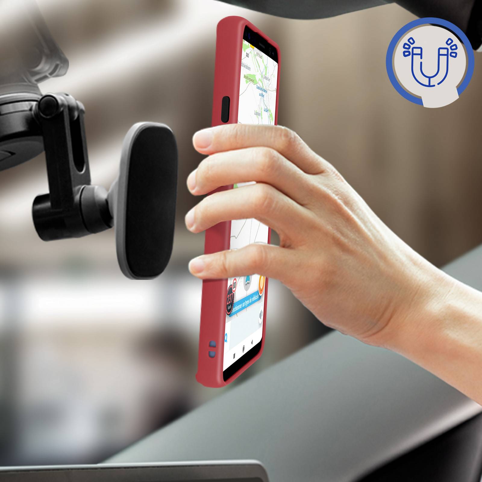 Coque pour Samsung Galaxy S9 Bi-matière Bague Métallique Support Vidéo-2