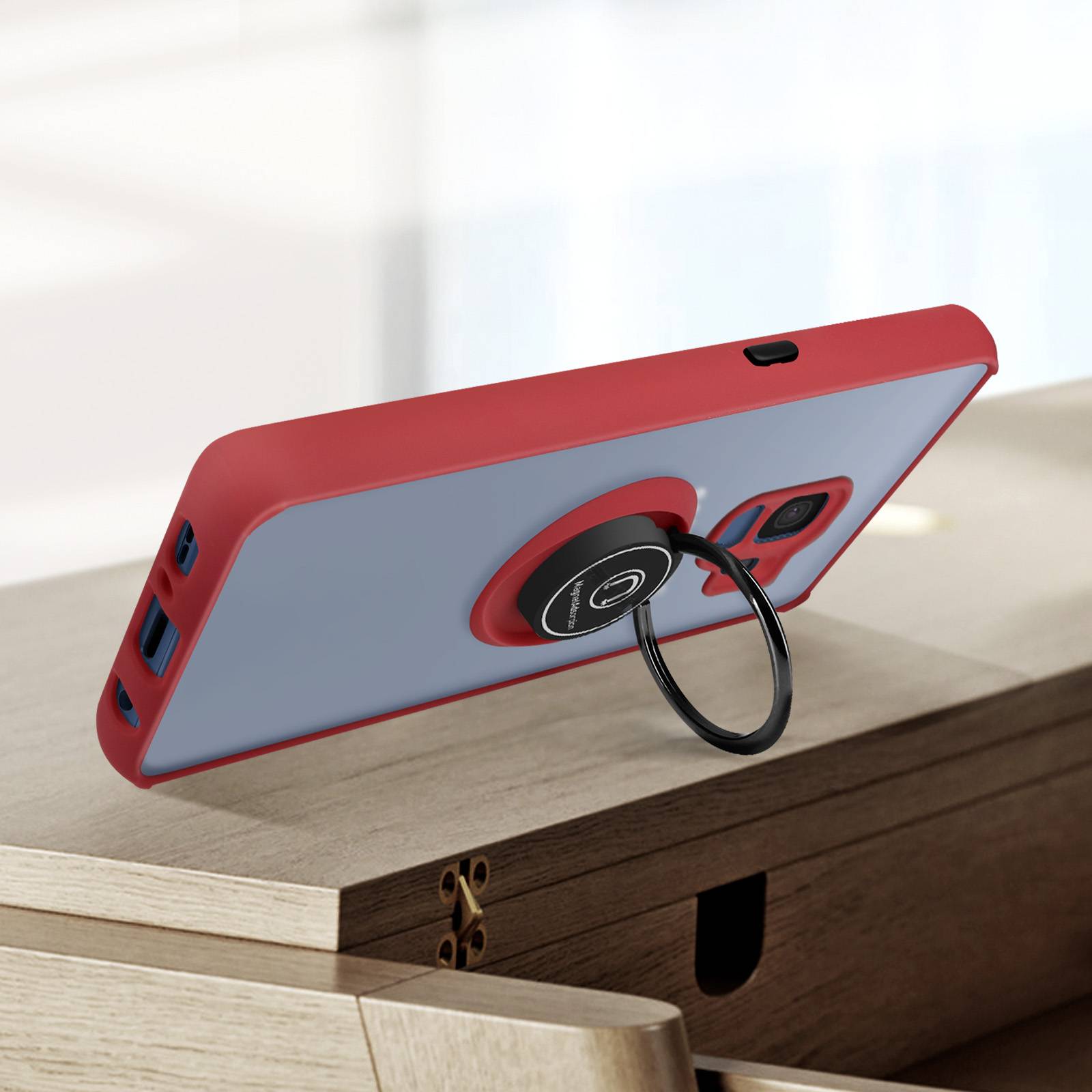 Coque pour Samsung Galaxy S9 Bi-matière Bague Métallique Support Vidéo-4