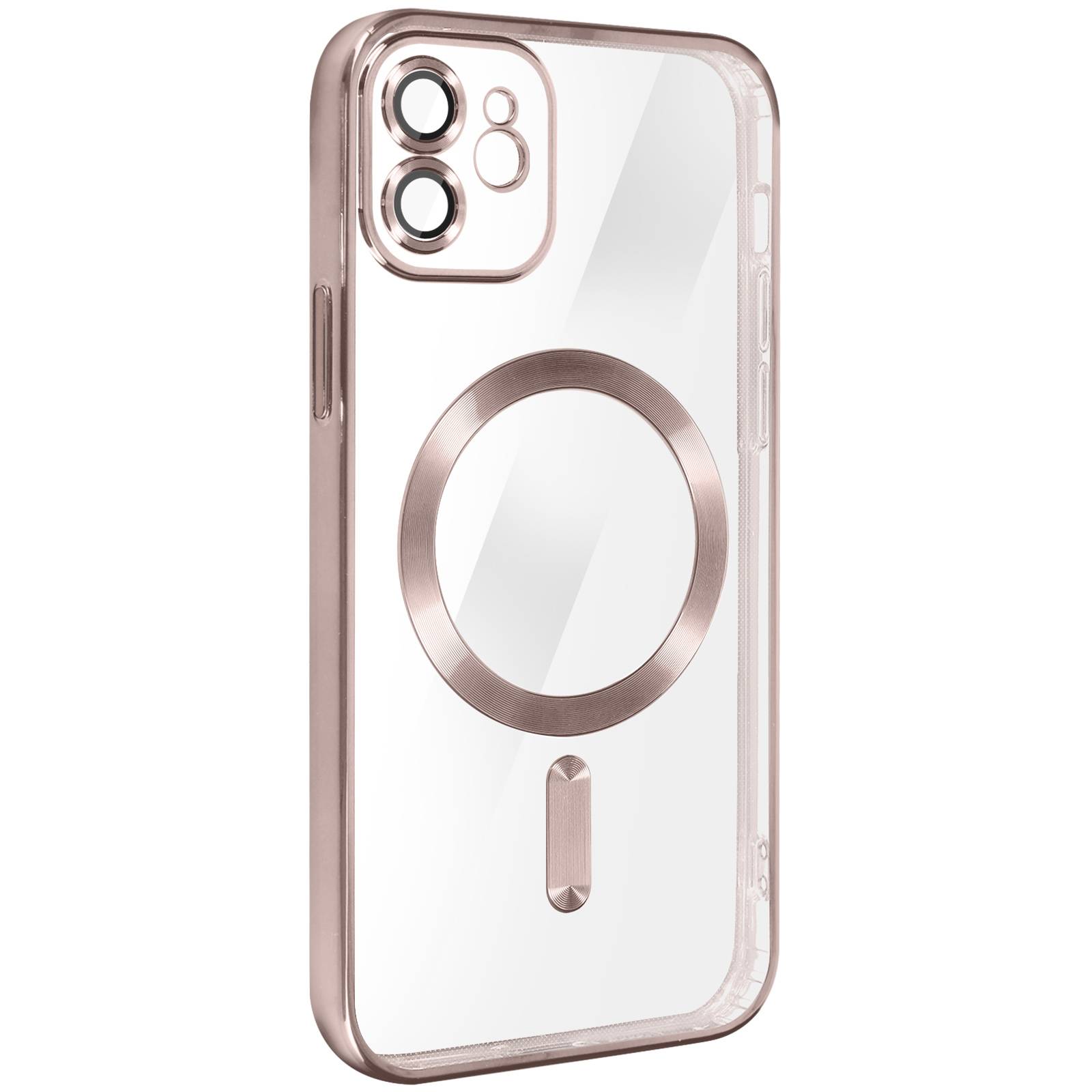 Coque MagSafe pour iPhone 12 Silicone Protection Caméra Contour Chromé-1