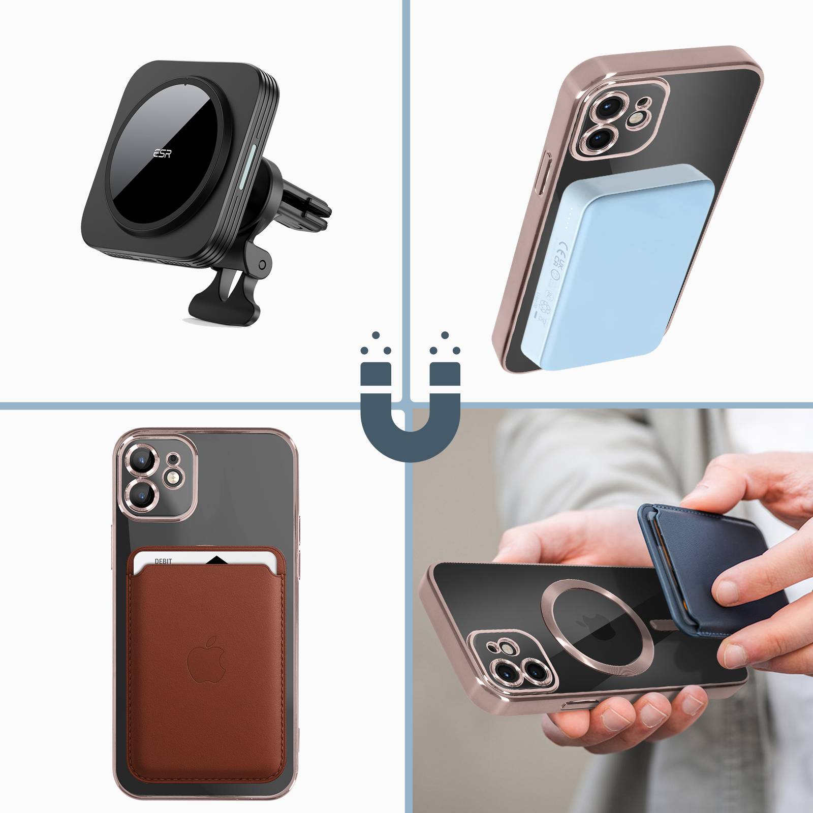 Coque MagSafe pour iPhone 12 Silicone Protection Caméra Contour Chromé-3