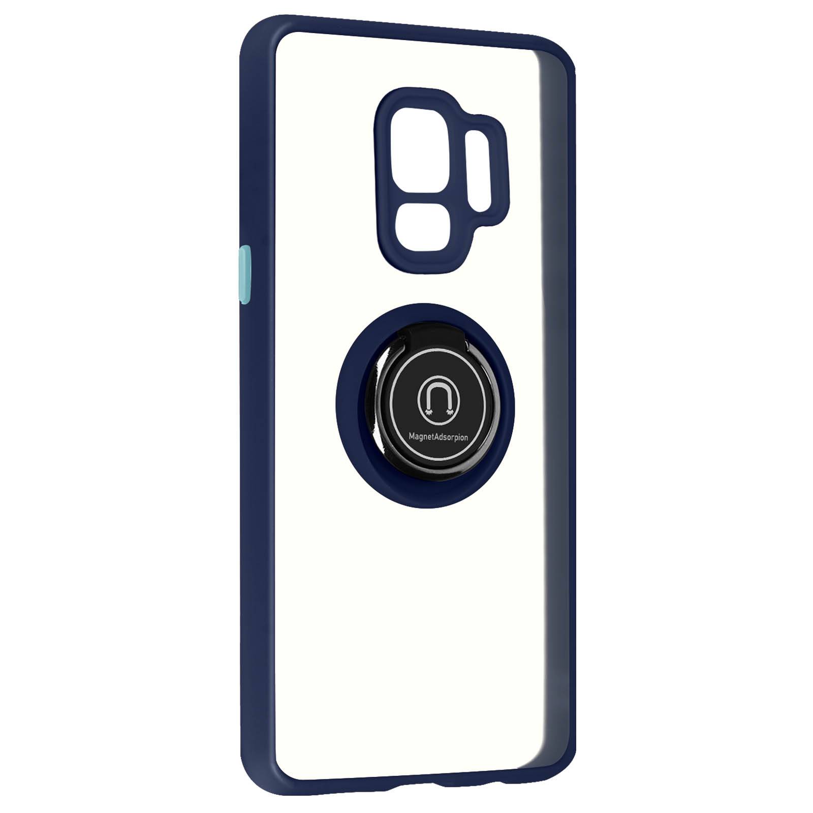 Coque pour Samsung Galaxy S9 Bi-matière Bague Métallique Support Vidéo-1
