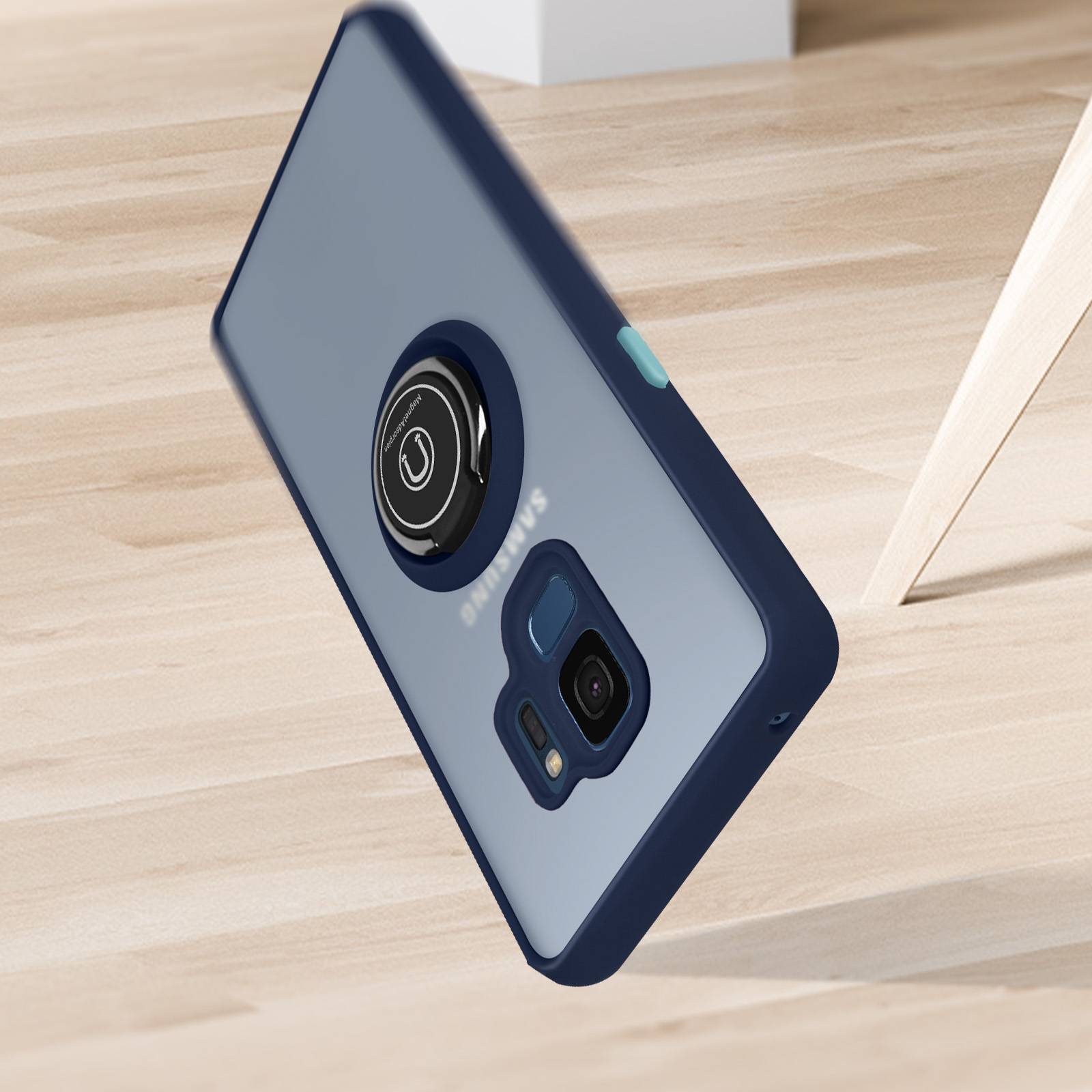 Coque pour Samsung Galaxy S9 Bi-matière Bague Métallique Support Vidéo-3