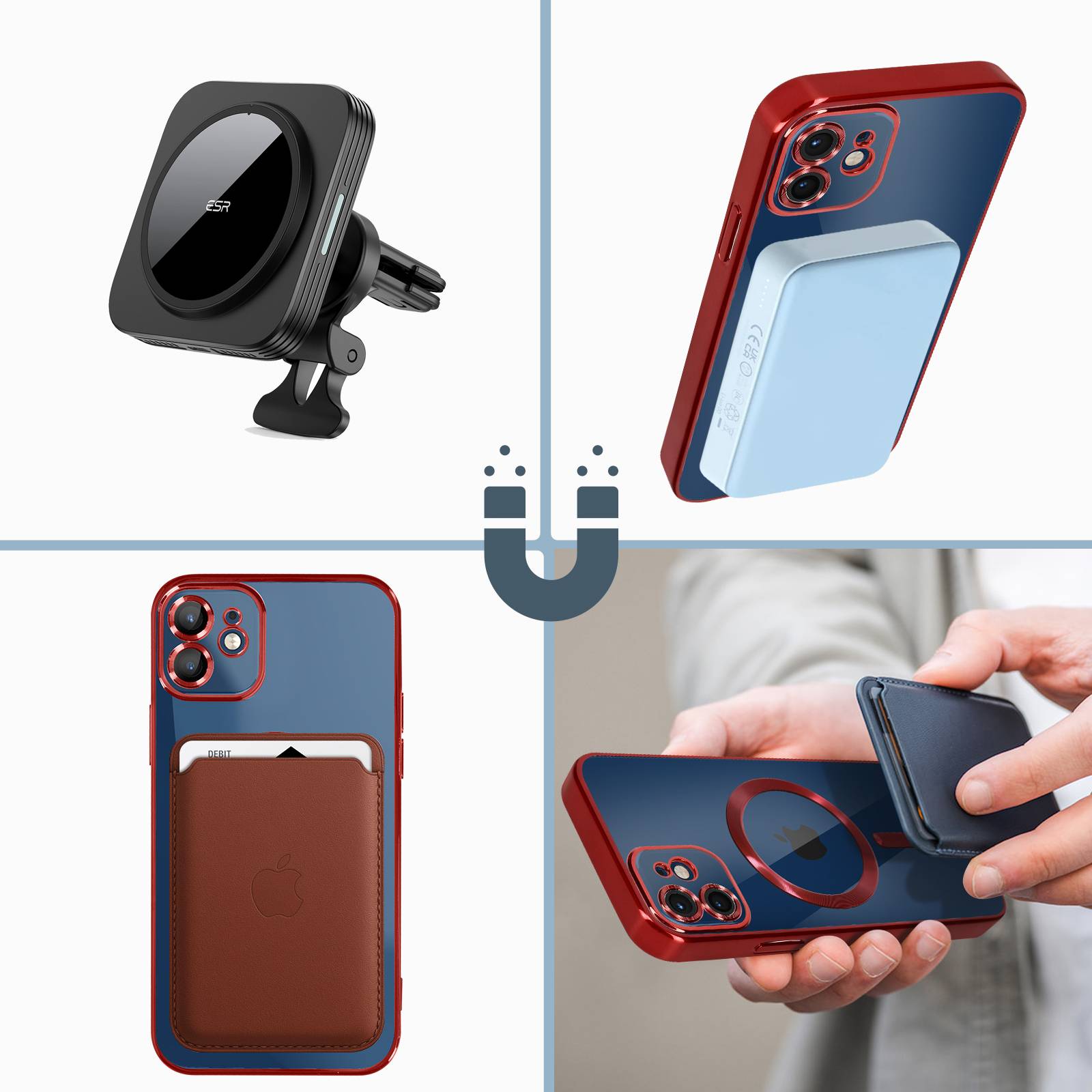 Coque MagSafe pour iPhone 12 Silicone Protection Caméra Contour Chromé-3
