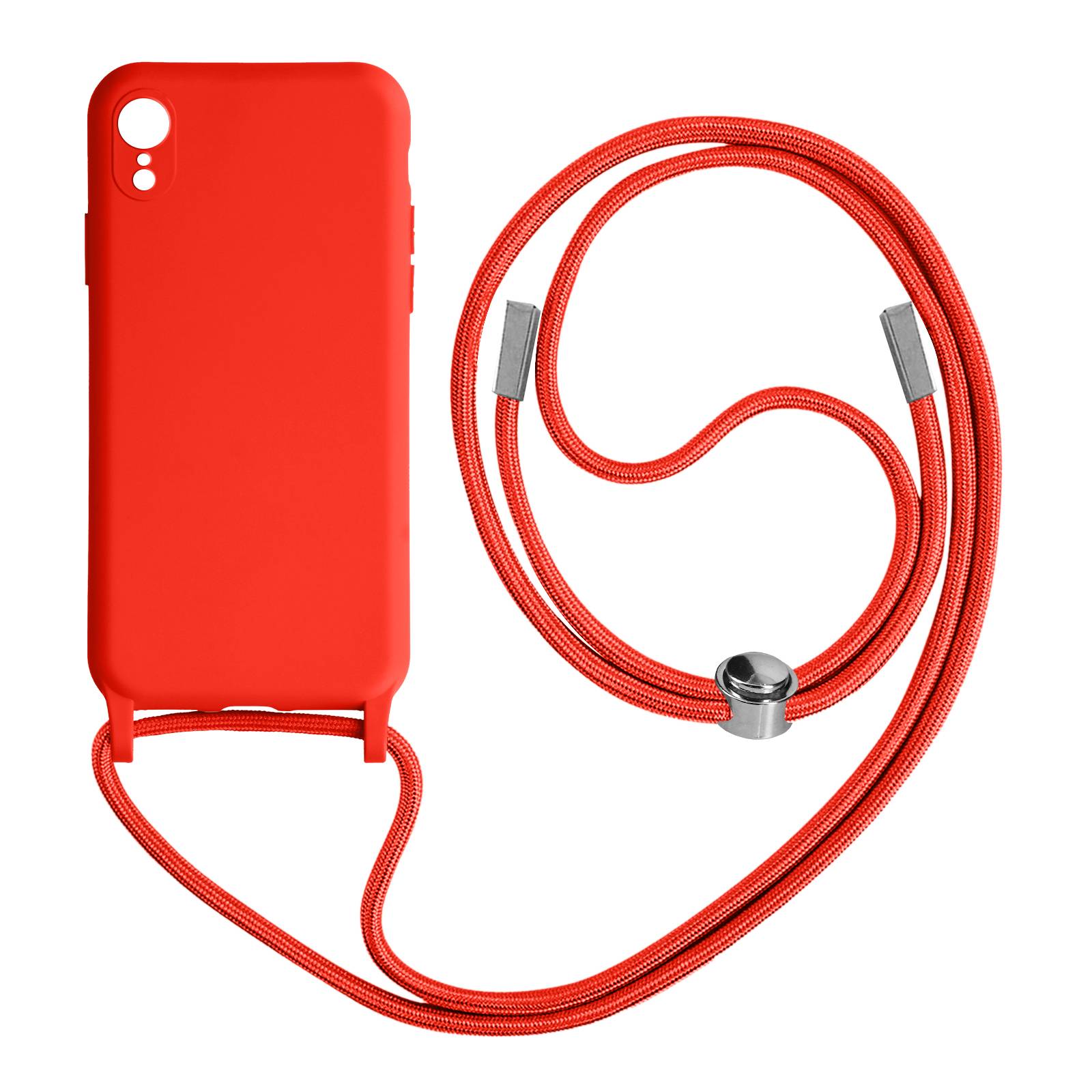 Coque Cordon pour iPhone XR Semi-rigide avec Lanière Tour du Cou 80cm-0