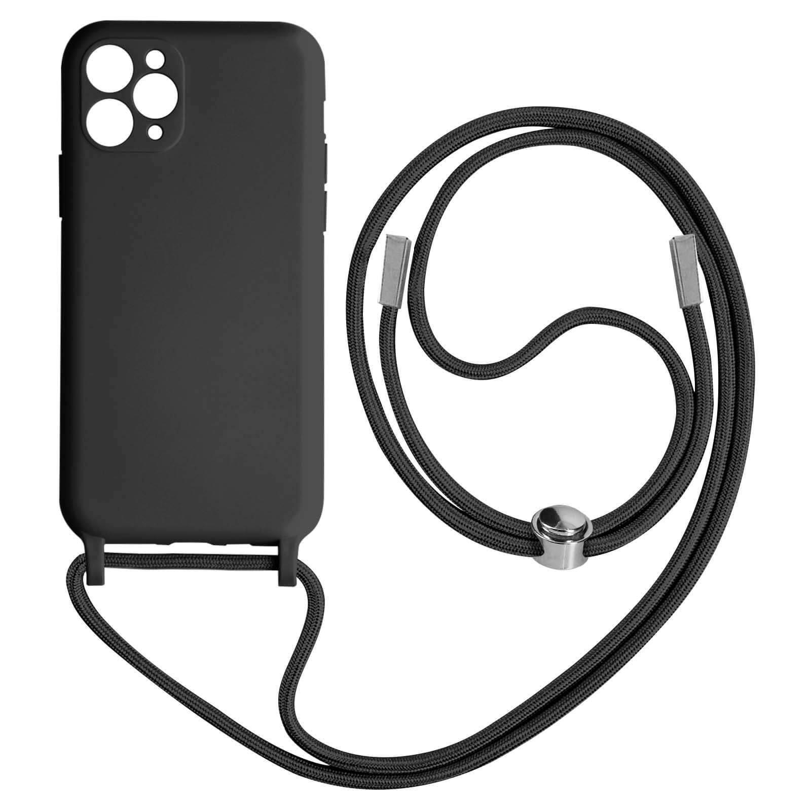 Coque Cordon pour iPhone 11 Pro Max Semi-rigide Lanière Tour du Cou 80cm-0