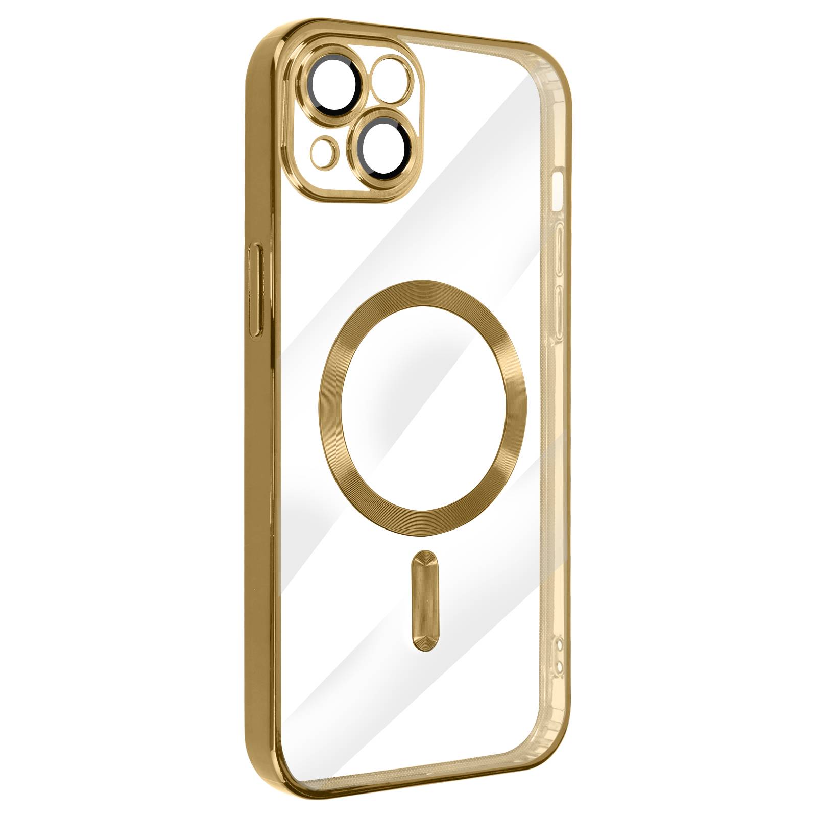 Coque MagSafe pour iPhone 13 avec Contour Chromé Ultra Élégant-1