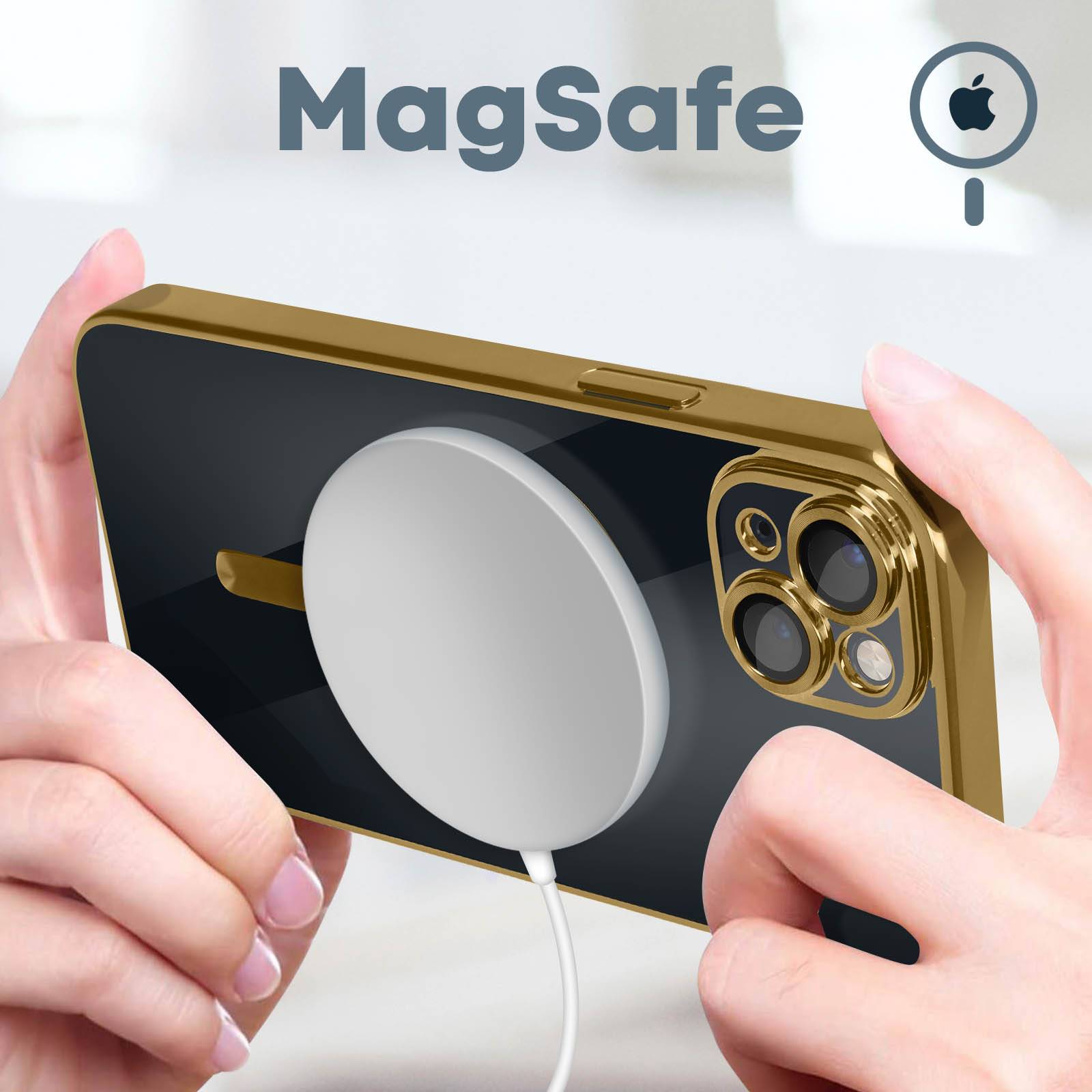 Coque MagSafe pour iPhone 13 avec Contour Chromé Ultra Élégant-2