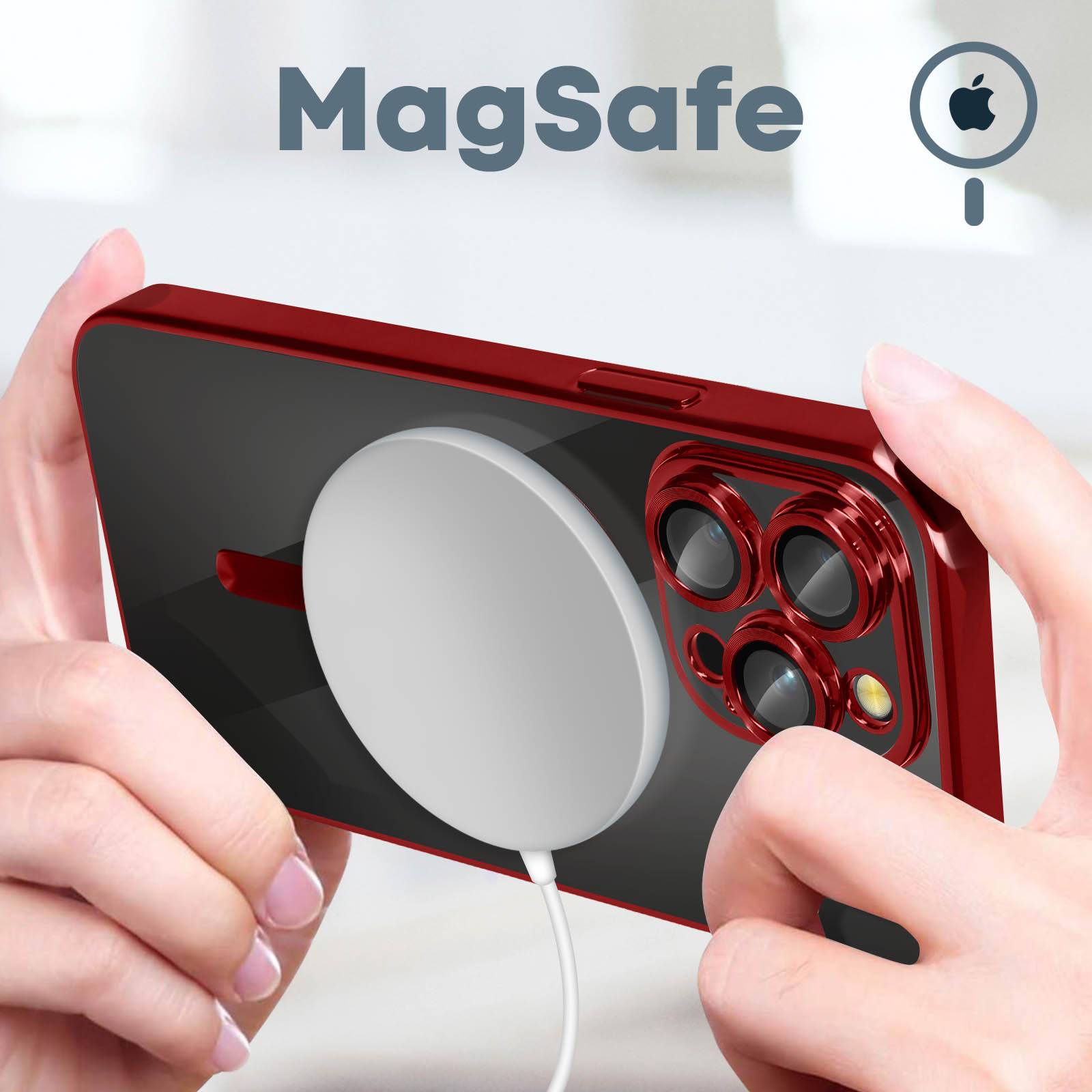 Coque MagSafe pour iPhone 14 Pro Max Silicone Protection Caméra Chromé-2
