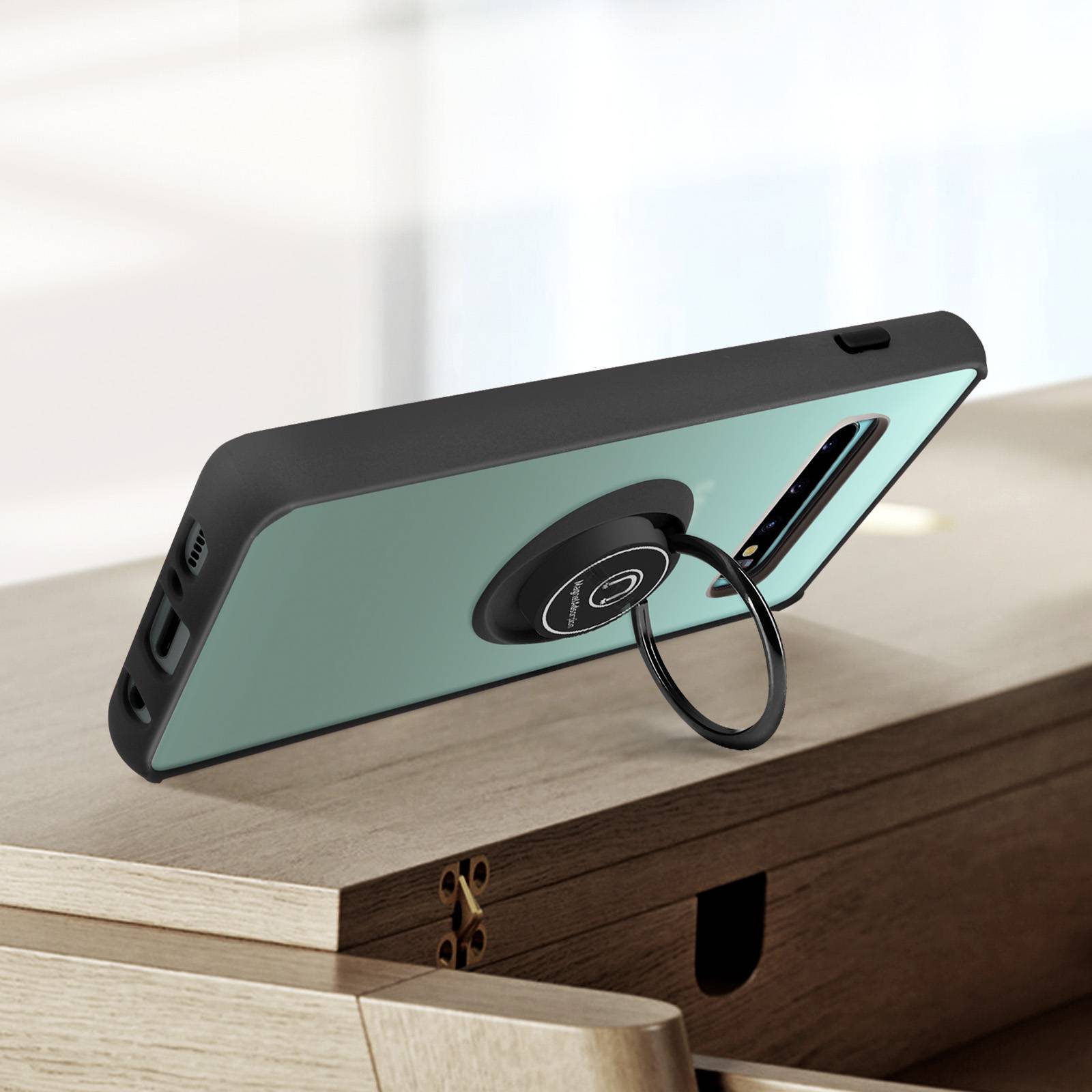Coque pour Samsung Galaxy S10 Bi-matière Bague Métallique Support Vidéo-4