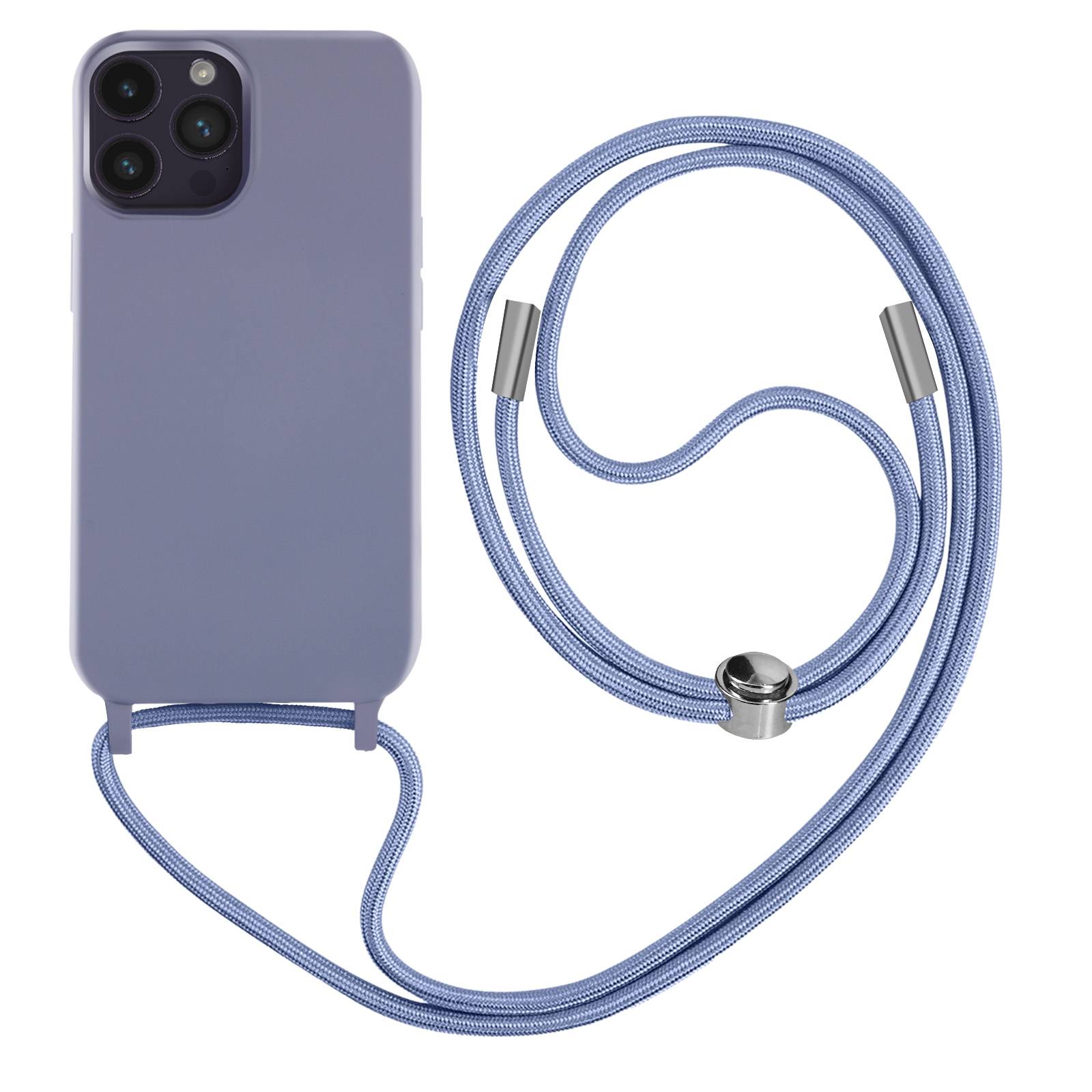 Coque Cordon pour iPhone 14 Pro Semi-rigide avec Lanière Tour du Cou 80cm-0