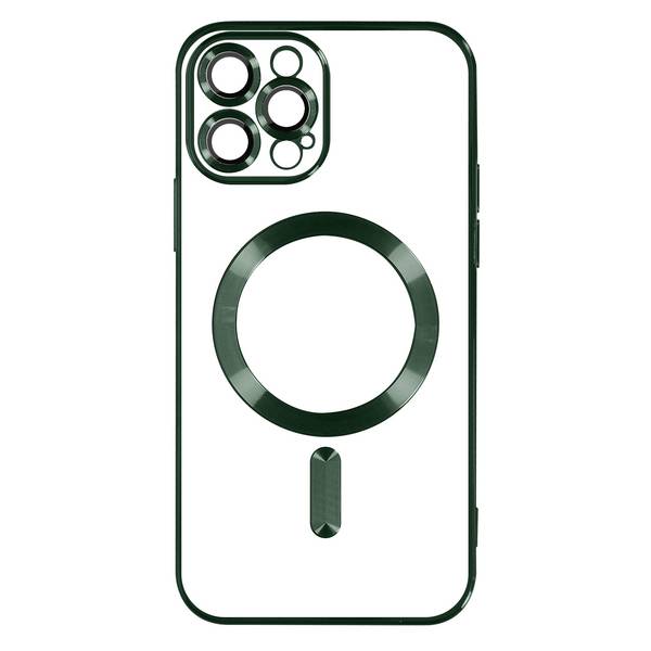 Coque MagSafe pour iPhone 13 Pro Silicone Protection Caméra Contour Chromé