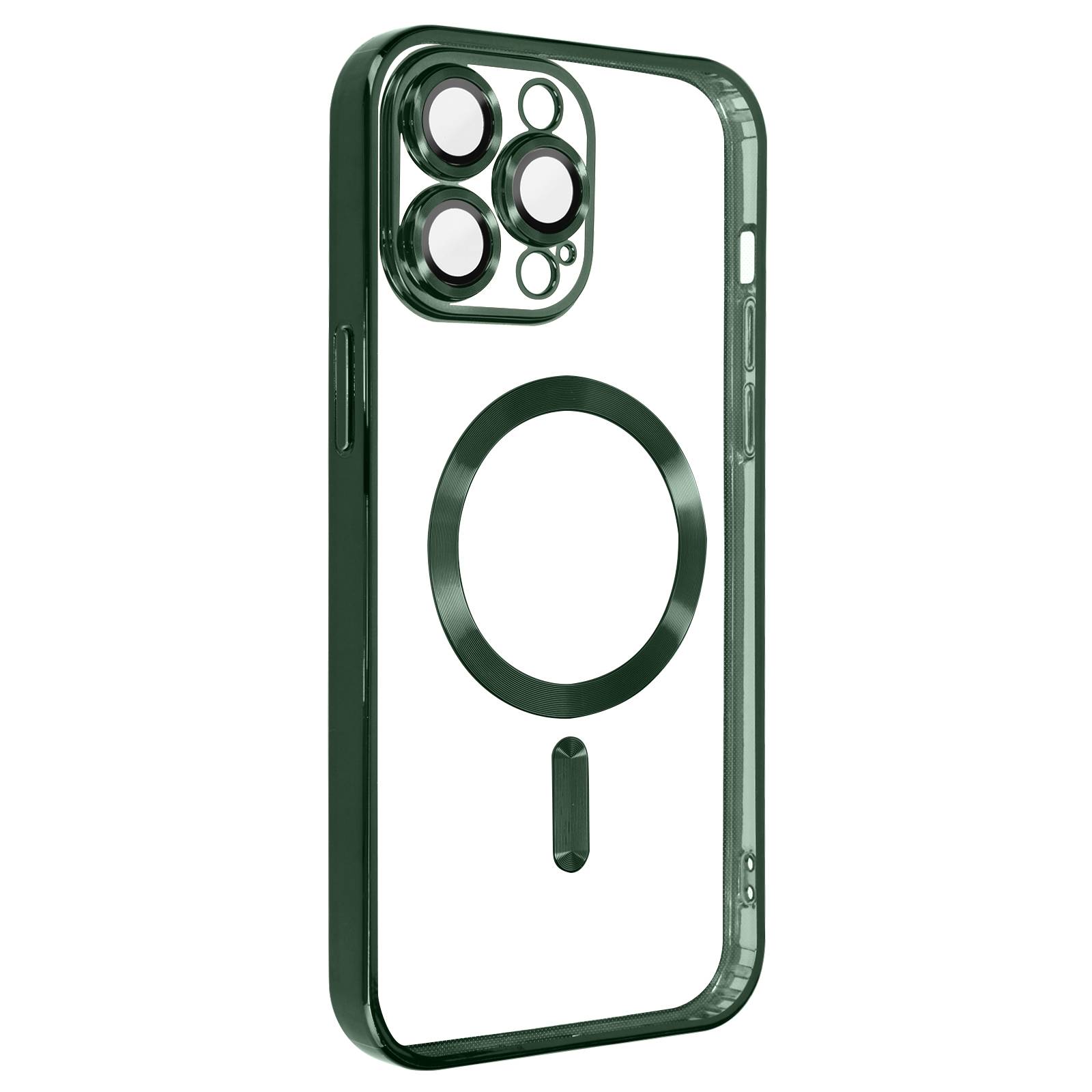 Coque MagSafe pour iPhone 13 Pro Silicone Protection Caméra Contour Chromé-1