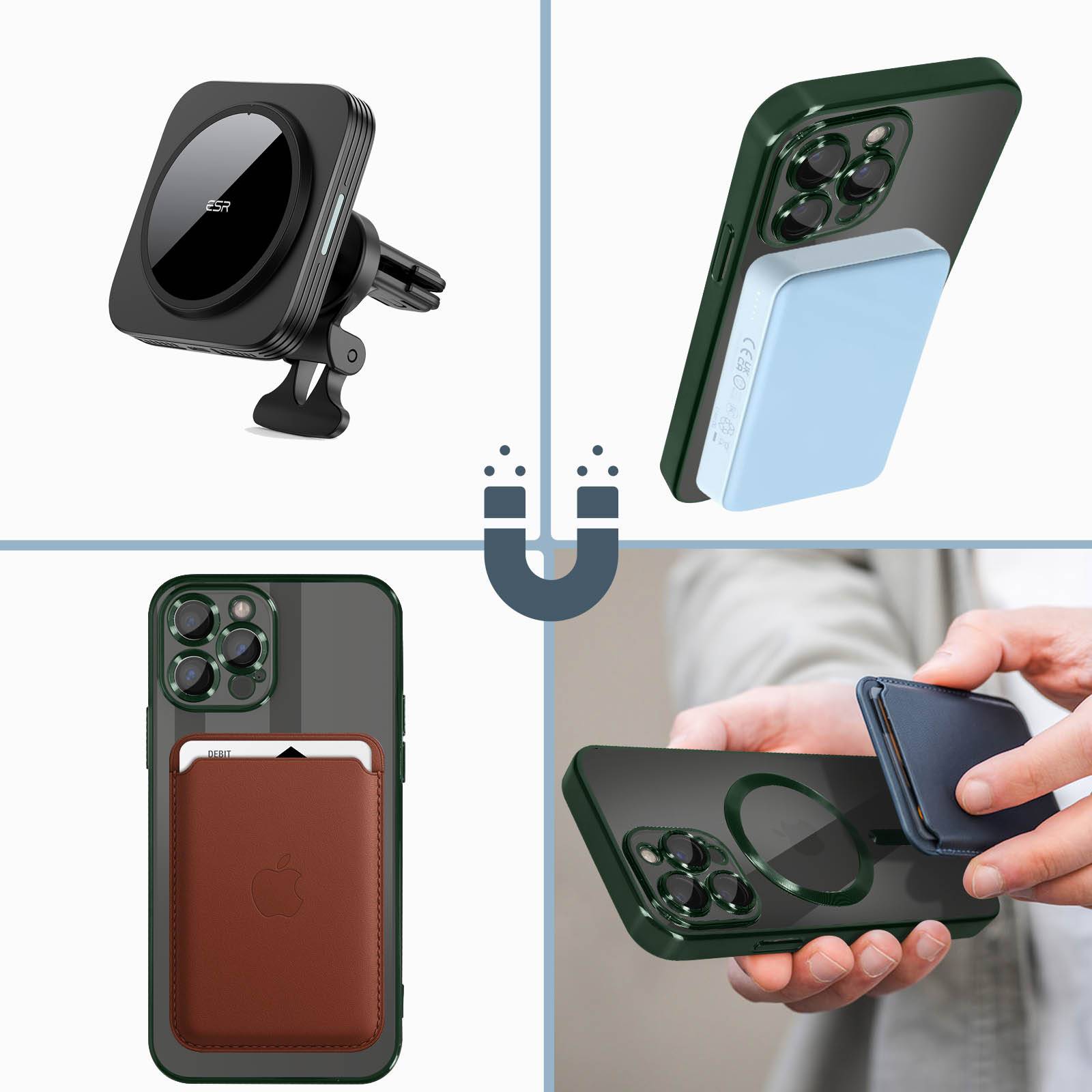 Coque MagSafe pour iPhone 13 Pro Silicone Protection Caméra Contour Chromé-3