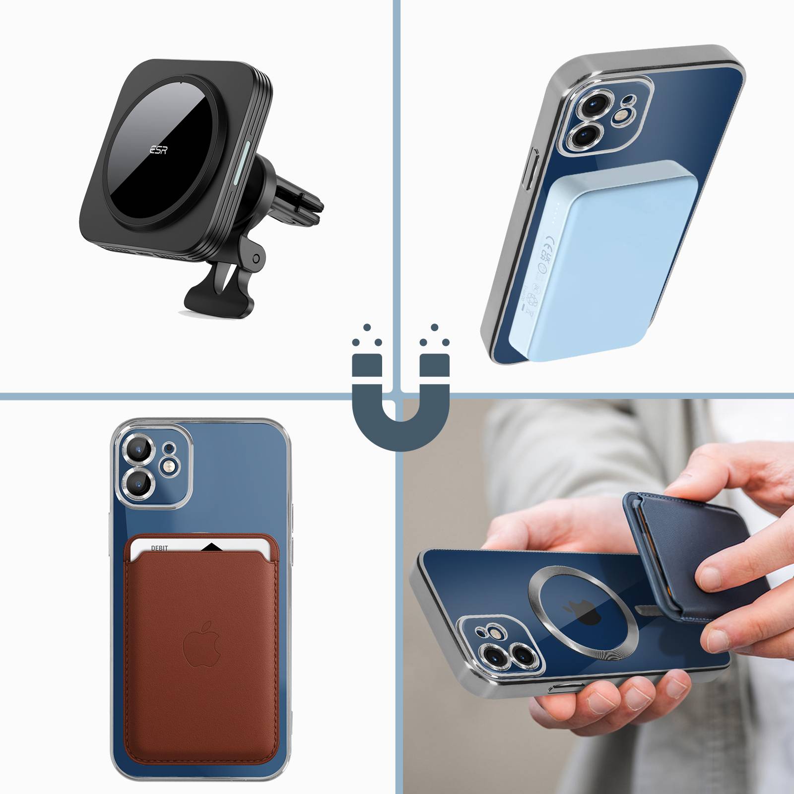 Coque MagSafe pour iPhone 12 Silicone Protection Caméra Contour Chromé-3