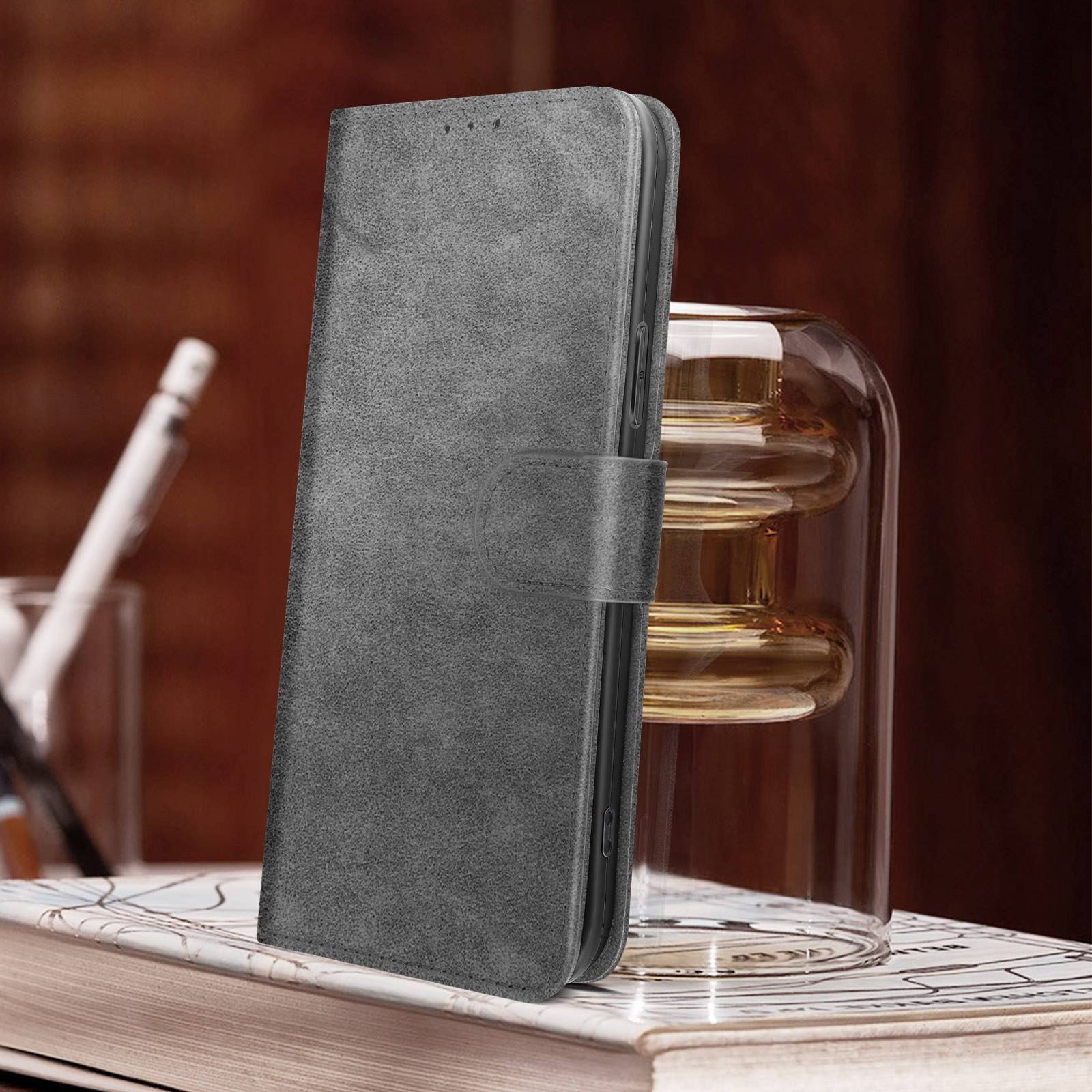 Housse pour iPhone 14 Pro Max Clapet Portefeuille Fonction Support Vidéo-3