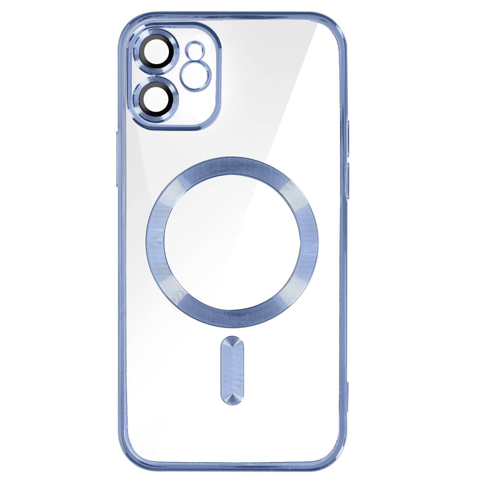 Coque MagSafe pour iPhone 11 Silicone Protection Caméra Contour Chromé-0