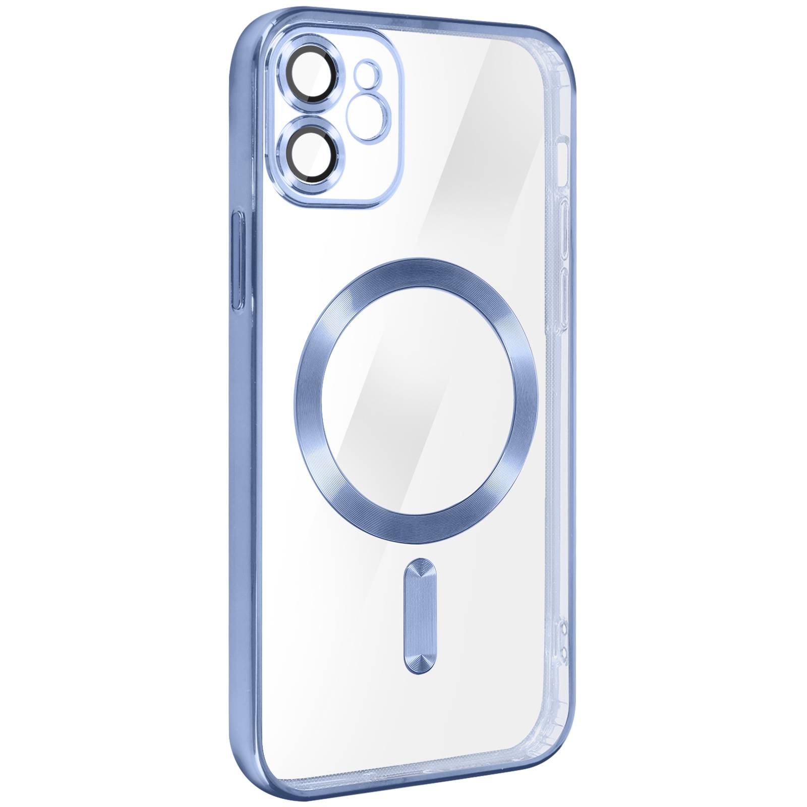 Coque MagSafe pour iPhone 11 Silicone Protection Caméra Contour Chromé-1
