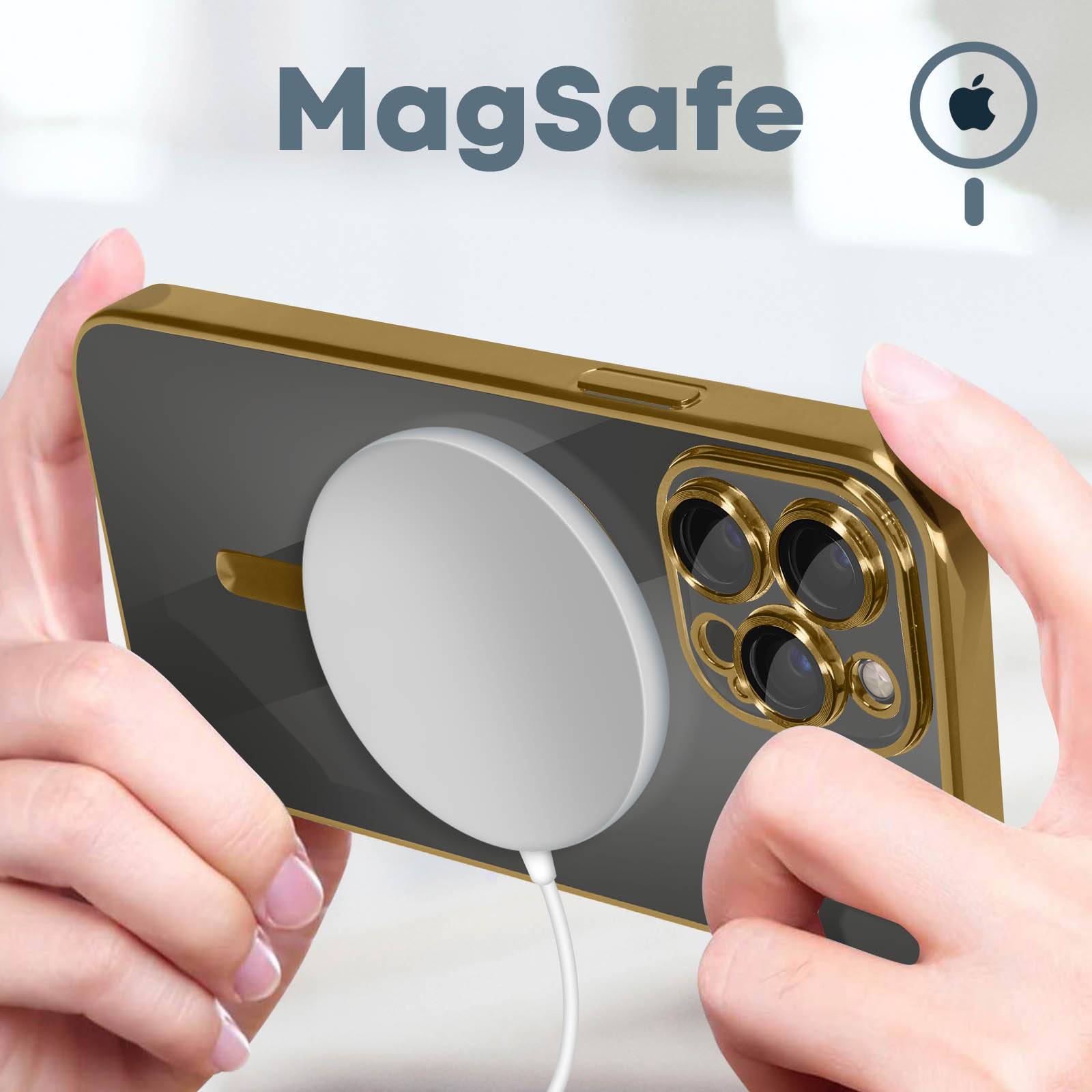 Coque MagSafe pour iPhone 13 Pro Max Silicone Protection Caméra Chromé-2